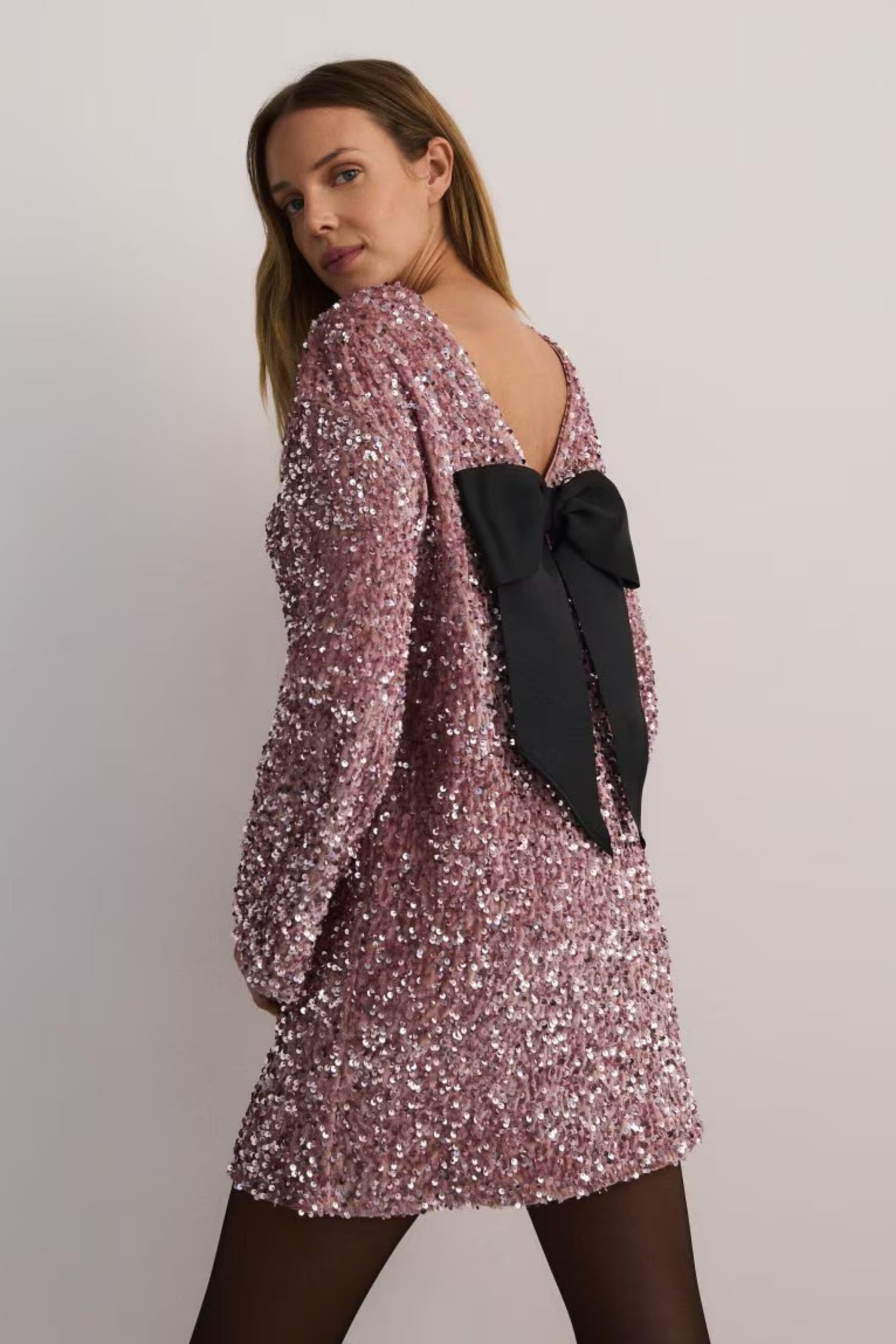 BACK BOW DRESS: ELEGANT A-LINE COCKTAIL