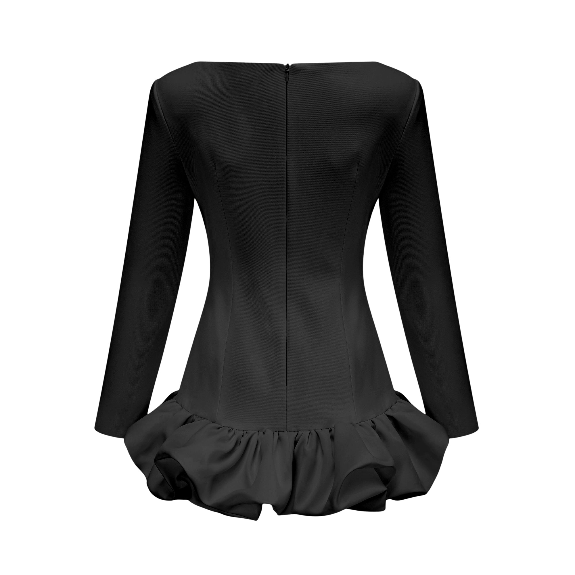 ELODIE BUBBLE MINI DRESS, BLACK COCKTAIL