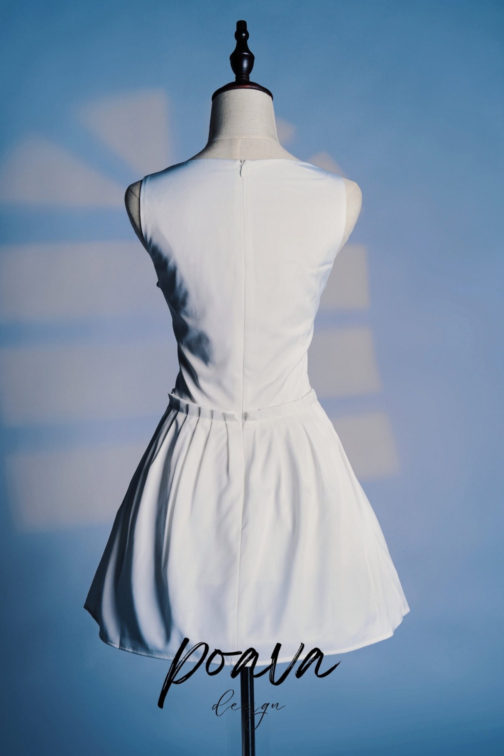 WHITE PLEATED MINI DRESS FOR PARTY
