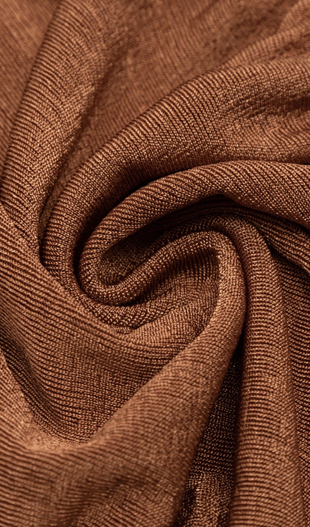 BROWN OFF-SHOULDER PLEATED MIDI DRESS