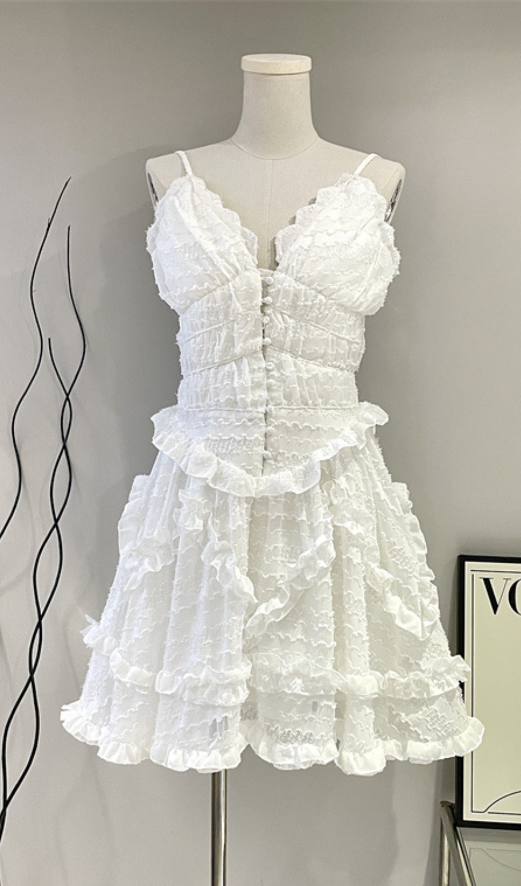 SEXY WHITE BACKLESS STRAP MINI DRESS FOR PARTY
