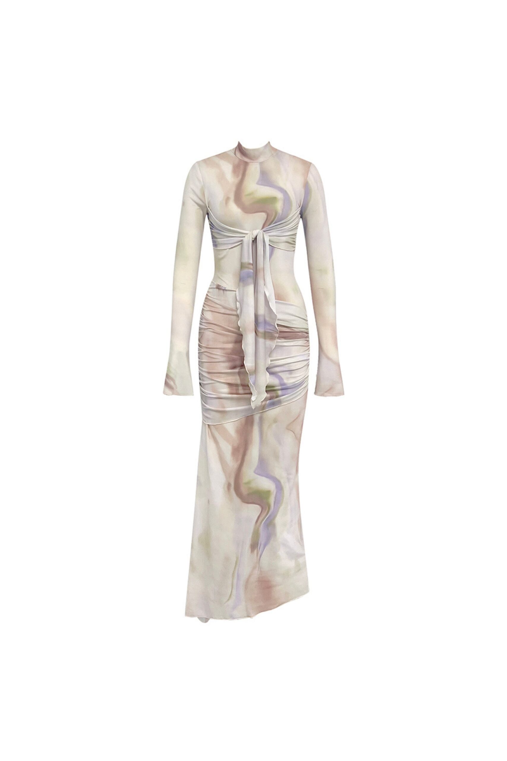LONG SLEEVE MAXI DRESS FOR EVENING