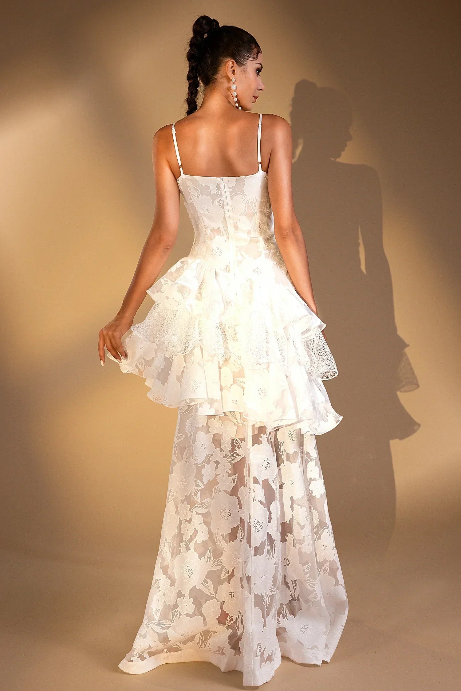 LATISHA 3D PLEAT MIDI DRESS FOR WEDDING GUEST