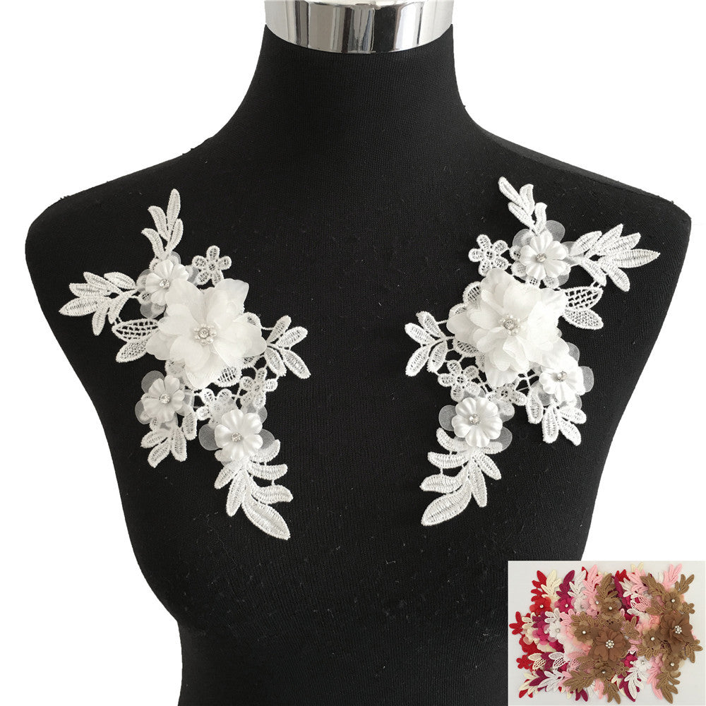 12561189105_297466099 3D RHINESTONE LACE COLLAR DIY CORSAGE, GARMENT ACCESSORY