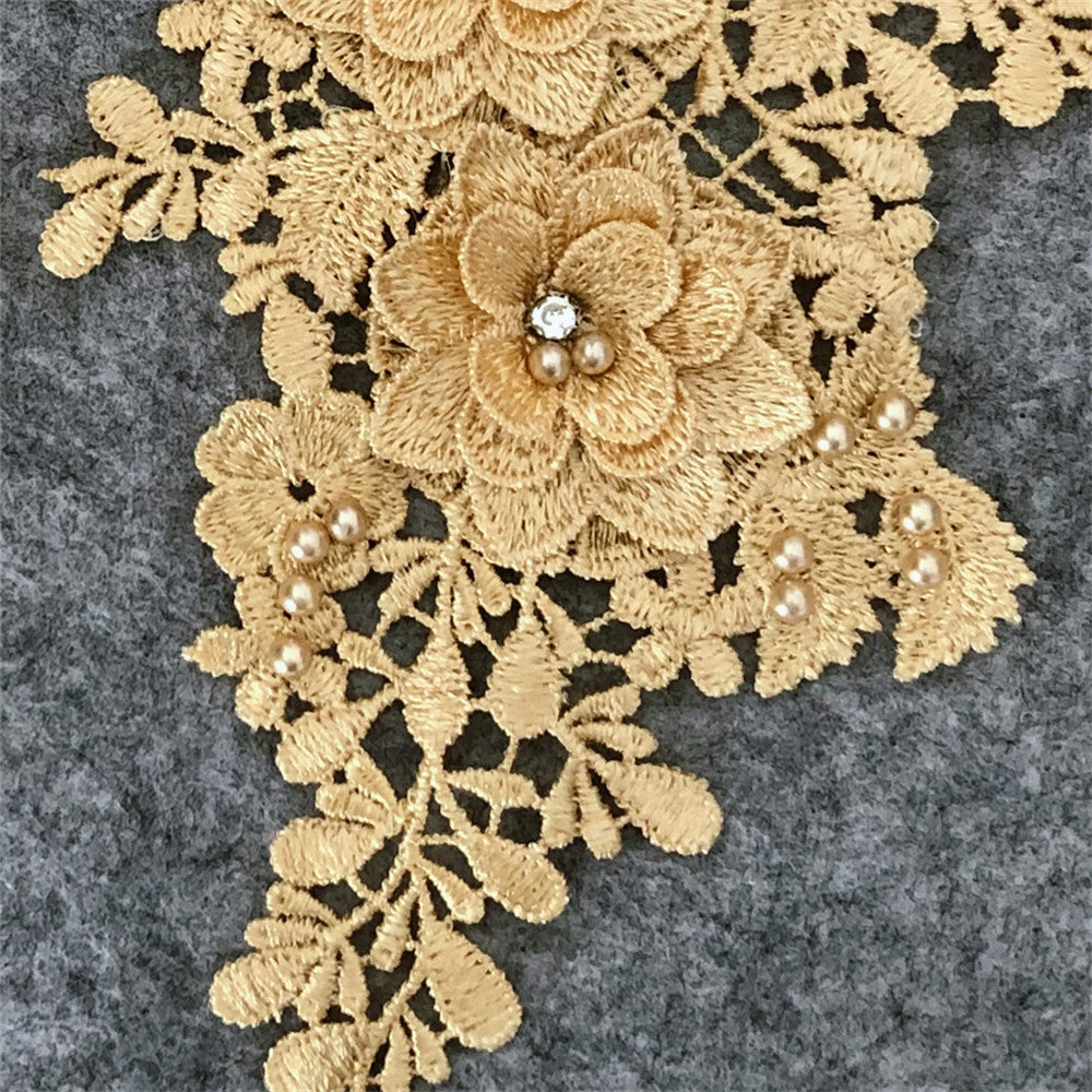 3D EMBROIDERED LACE COLLAR APPLIQUÉ DIY STICKER FOR CLOTHING