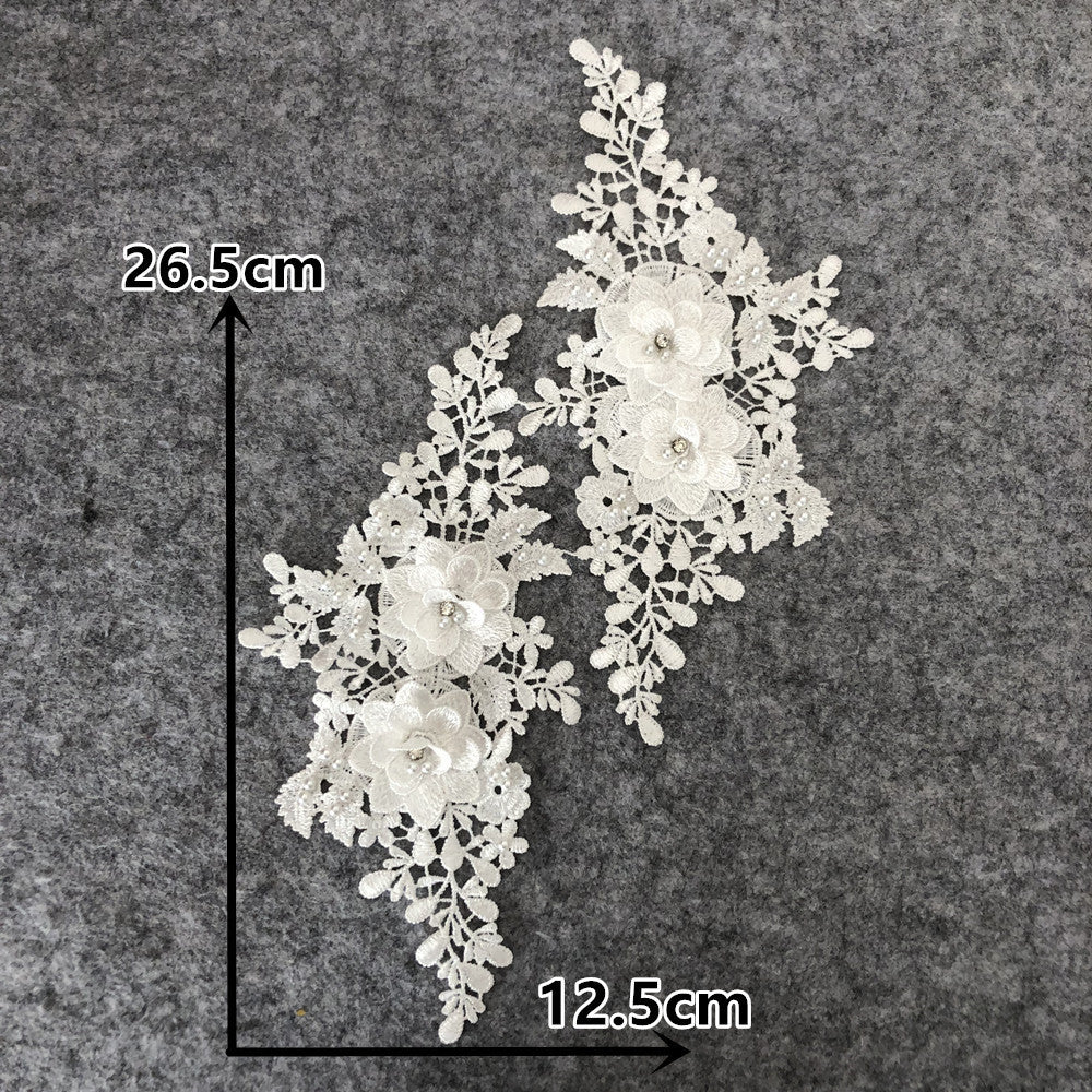 3D EMBROIDERED LACE COLLAR APPLIQUÉ DIY STICKER FOR CLOTHING