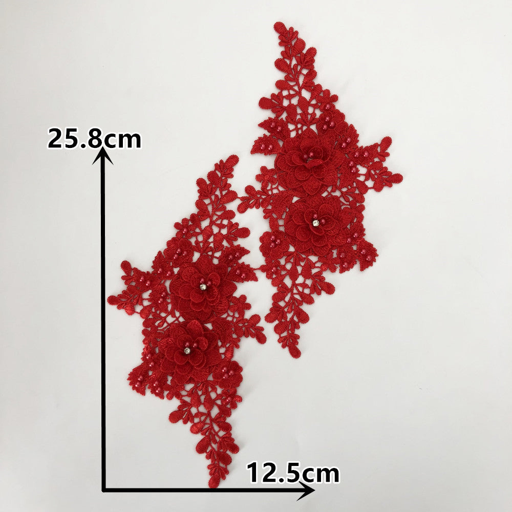 3D EMBROIDERED LACE COLLAR APPLIQUÉ DIY STICKER FOR CLOTHING