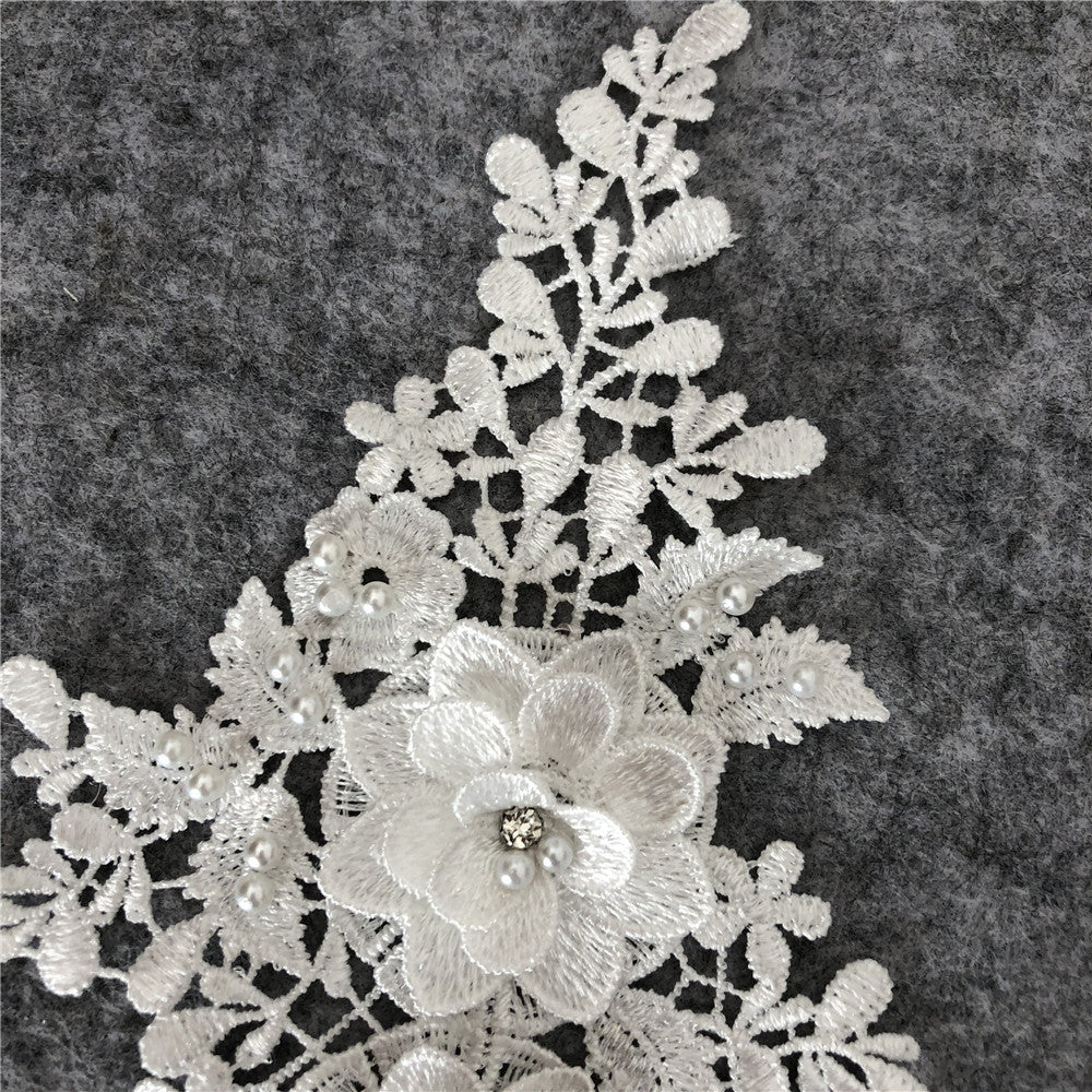 3D EMBROIDERED LACE COLLAR APPLIQUÉ DIY STICKER FOR CLOTHING
