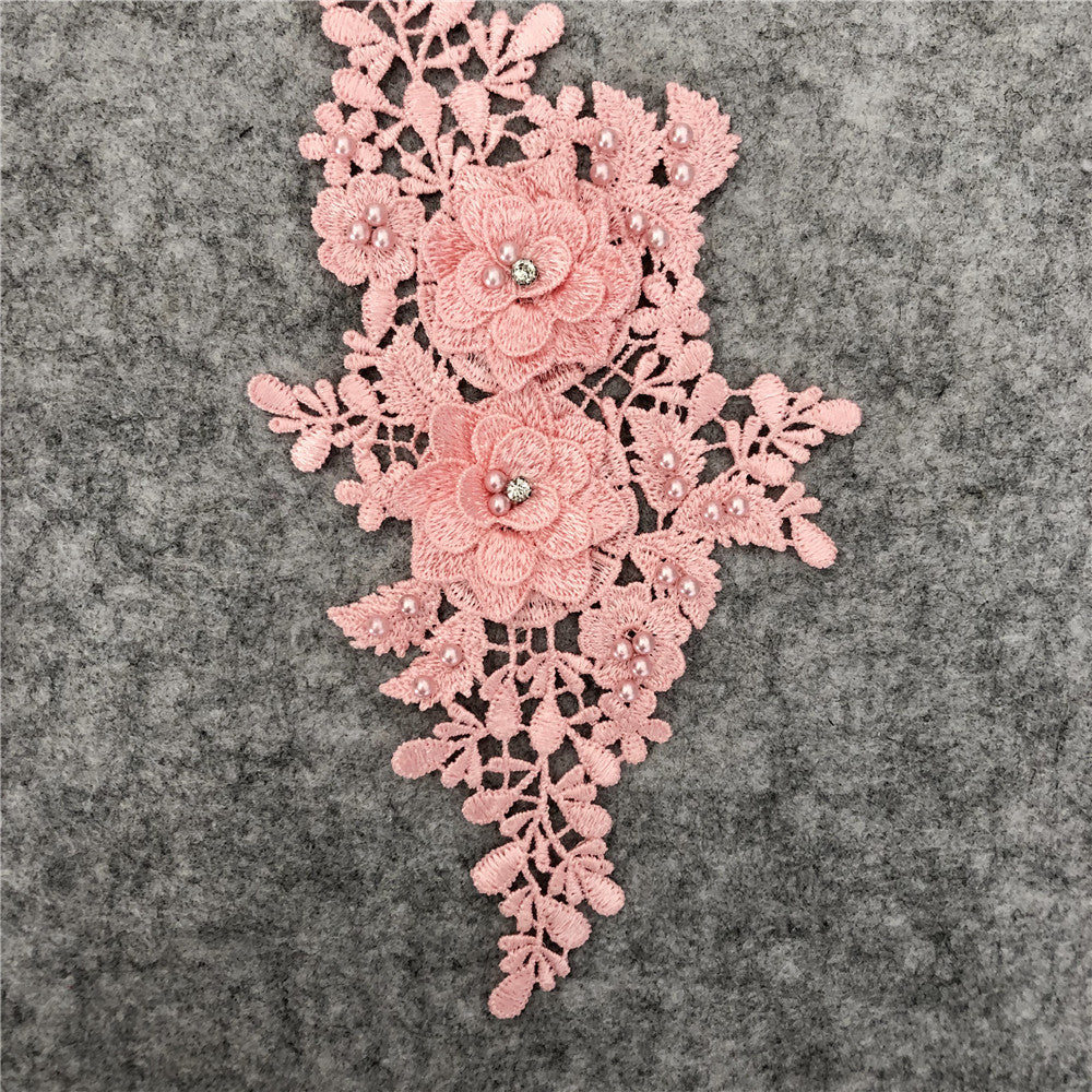 3D EMBROIDERED LACE COLLAR APPLIQUÉ DIY STICKER FOR CLOTHING