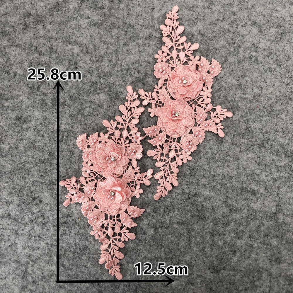 3D EMBROIDERED LACE COLLAR APPLIQUÉ DIY STICKER FOR CLOTHING