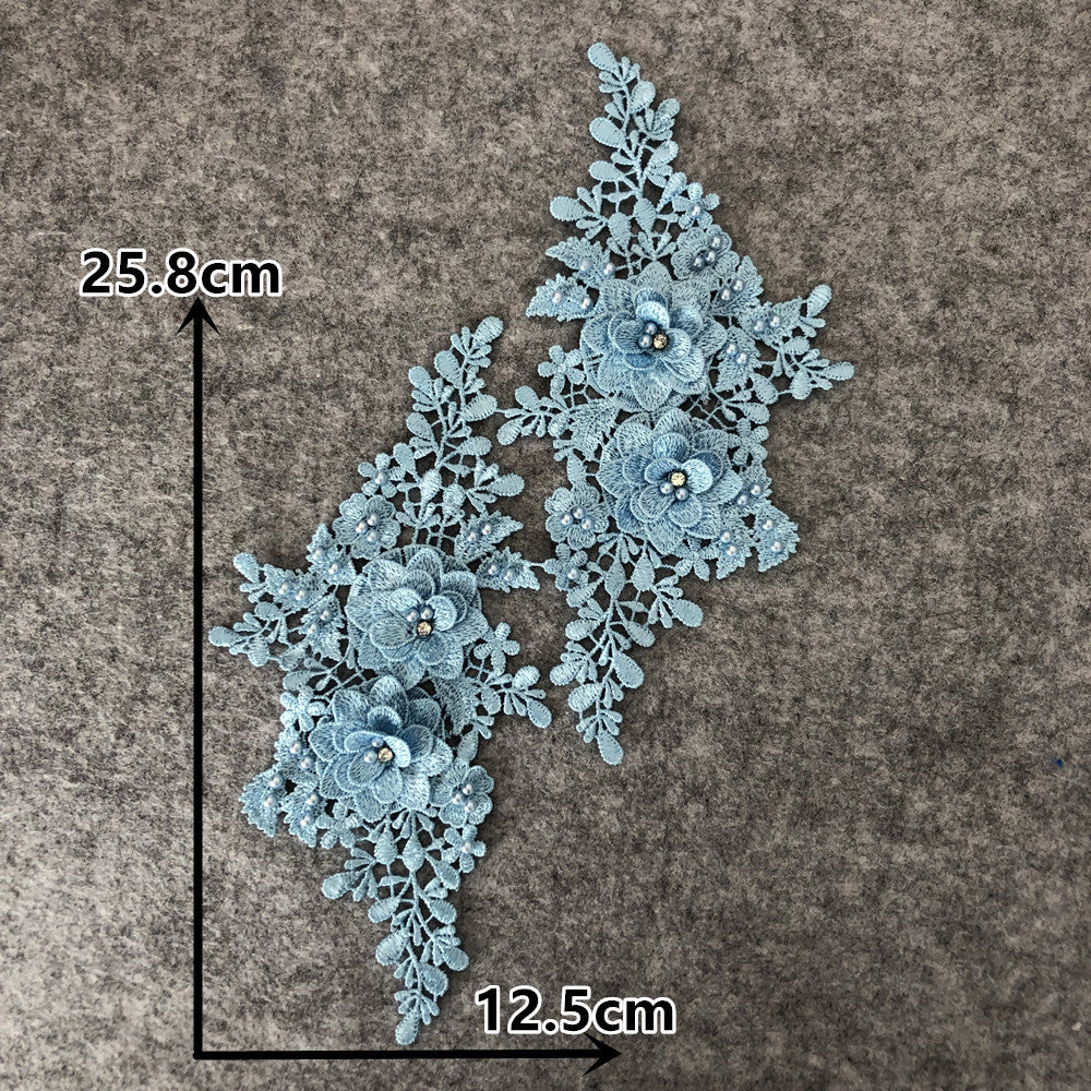 3D EMBROIDERED LACE COLLAR APPLIQUÉ DIY STICKER FOR CLOTHING