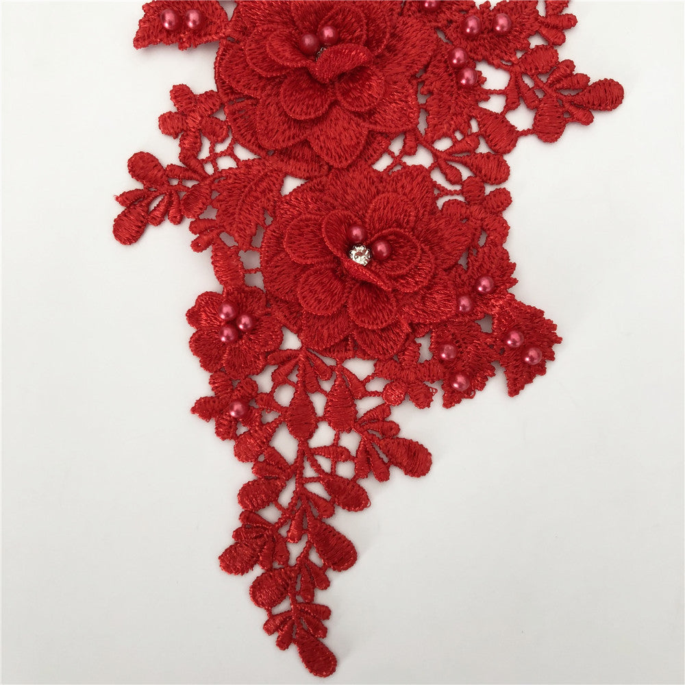 3D EMBROIDERED LACE COLLAR APPLIQUÉ DIY STICKER FOR CLOTHING