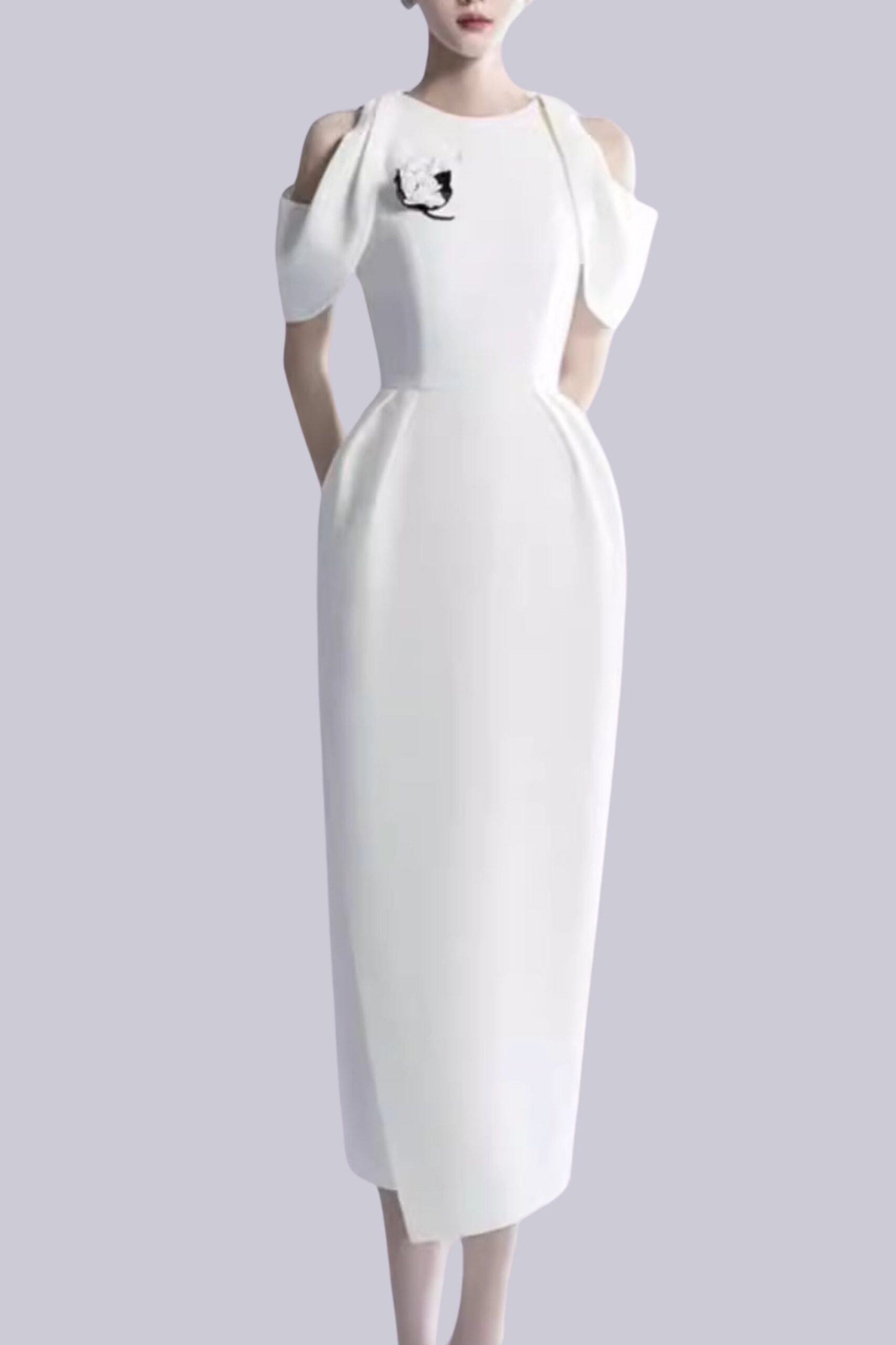 128_213c0a90-9377-47f5-a33d-2831bedf559b CHIC WHITE EMBELLISHED MIDI DRESS FOR EVENTS