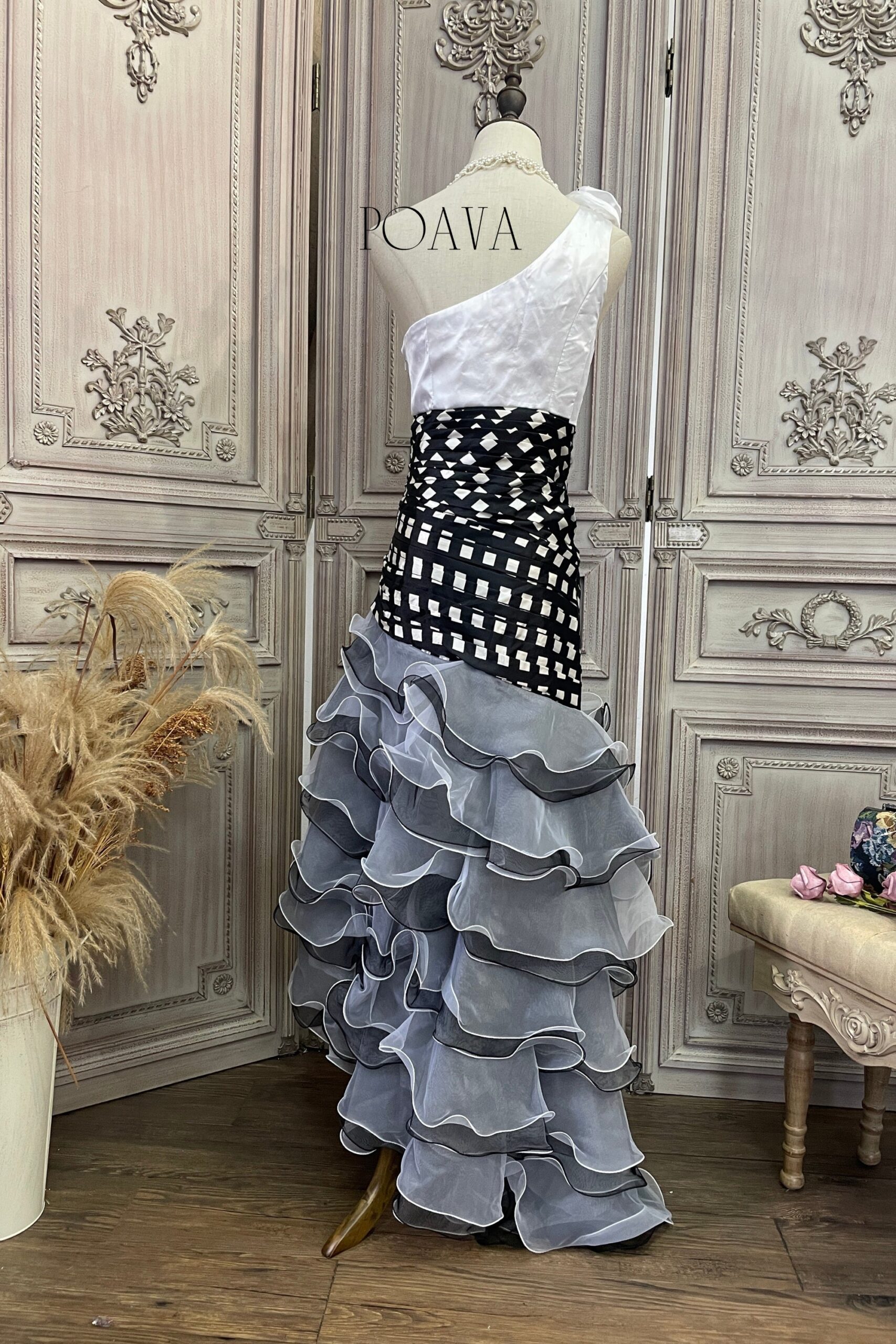 12_2415eace-d27f-4653-a2a1-30a54e446a37 EMBELLISHED RUFFLE CHIFFON MAXI DRESS FOR EVENTS