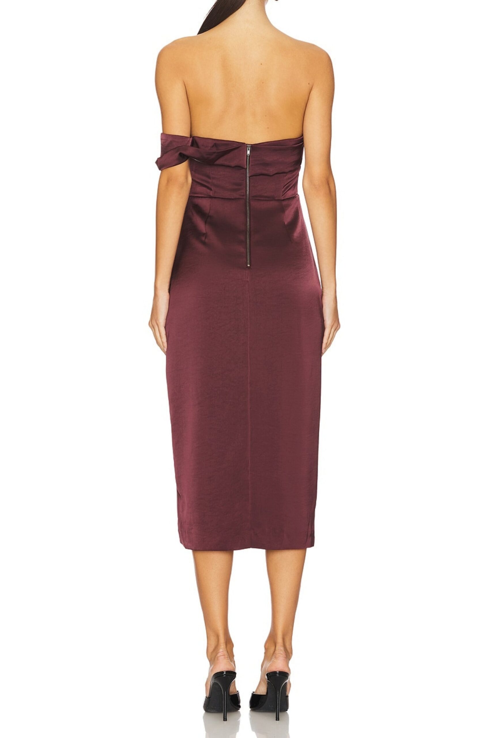 GWYNERIA DRESS - ELEGANT MIDI SILHOUETTE FOR WEDDING GUEST