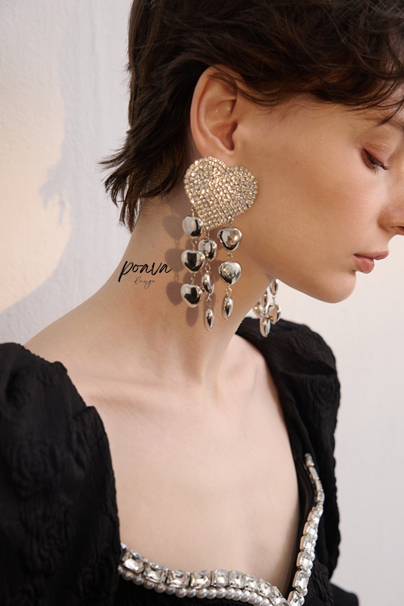 CRYSTAL DROP EARRINGS FOR EVENING PARTY GLAM