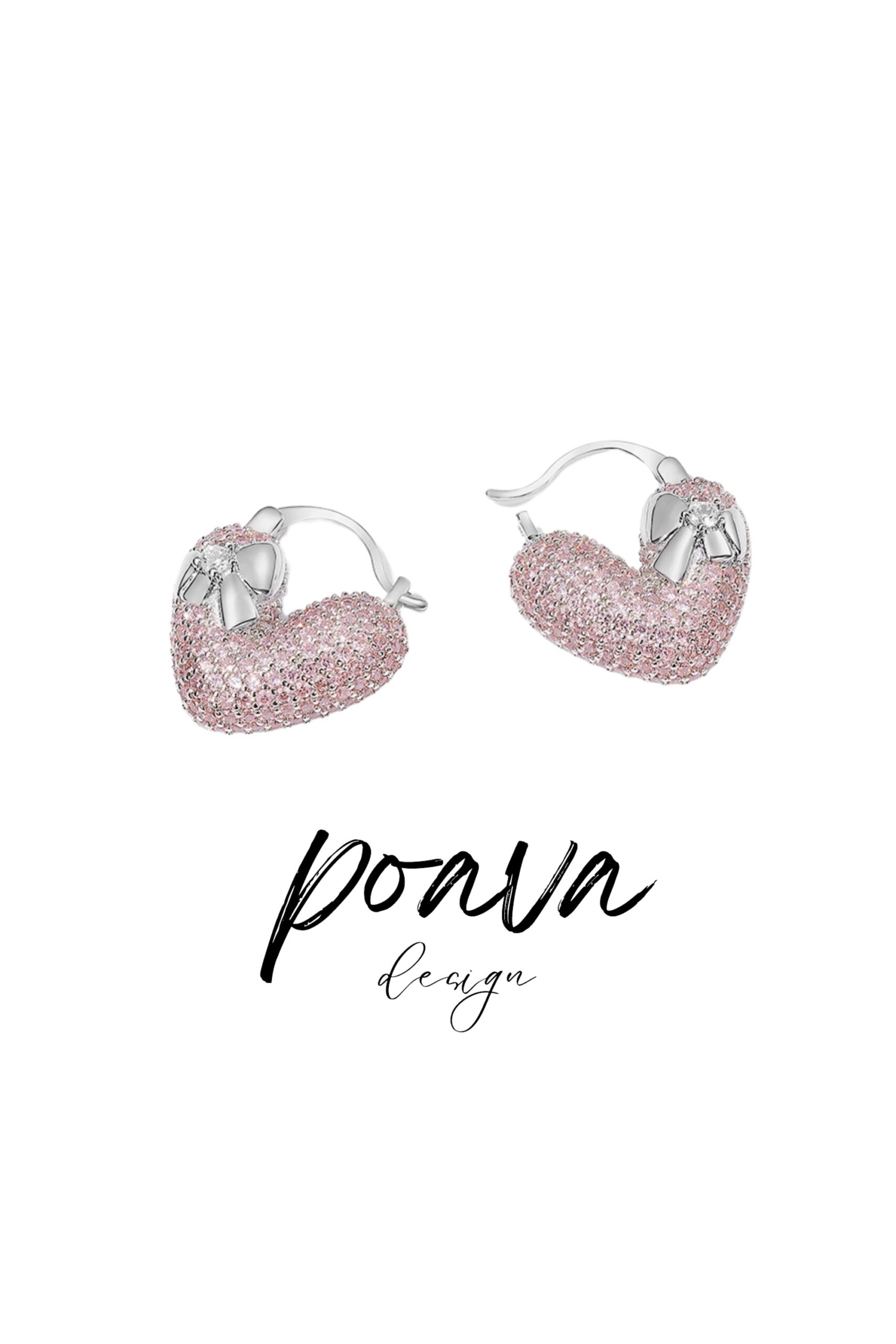 DAINTY PINK CRYSTAL DROP EARRINGS FOR WEDDING
