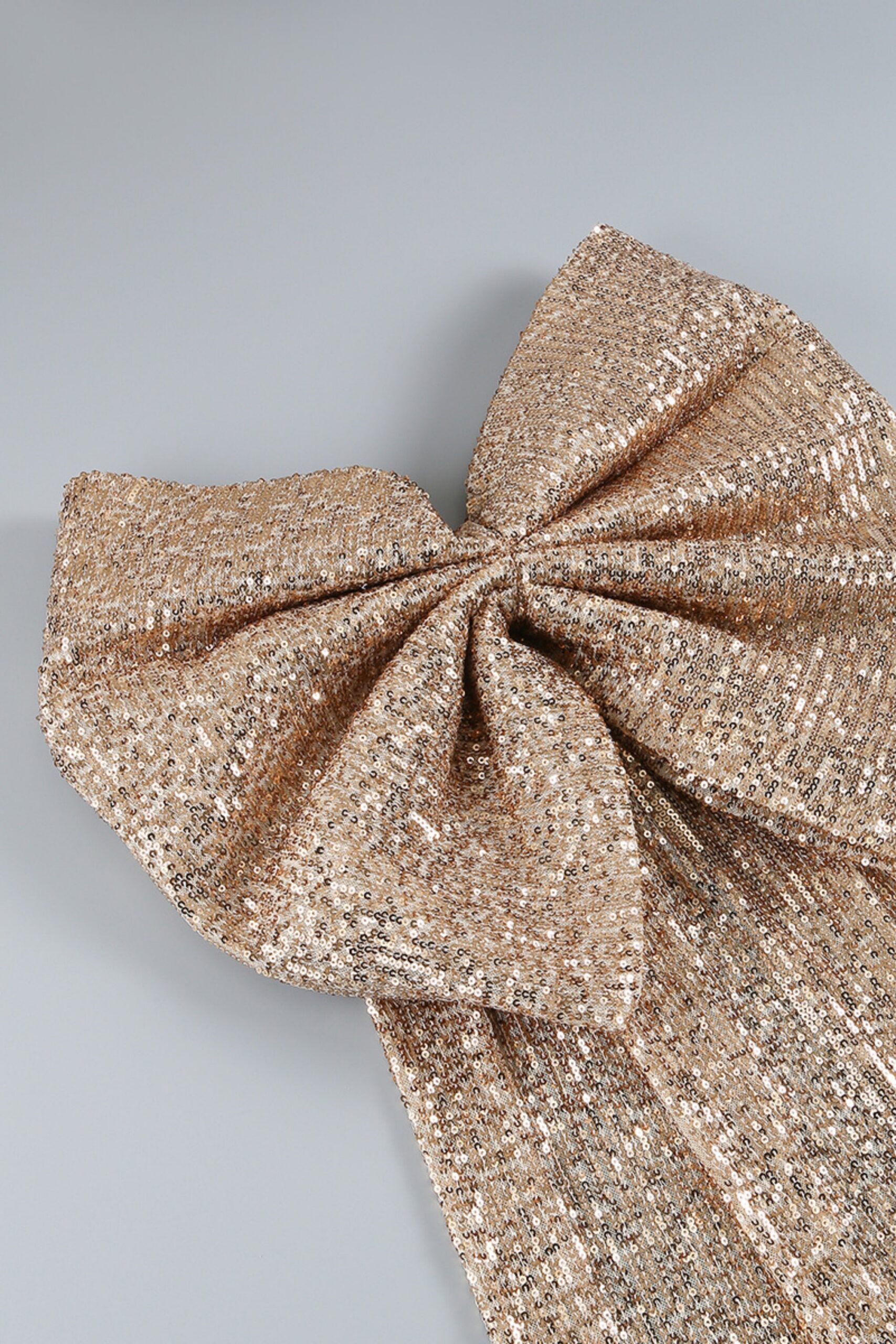 GOLD SEQUIN BANDAGE BOW MINI DRESS