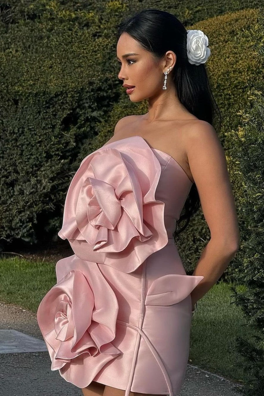 12_cdf2f1ae-4d58-4a3e-a777-abe10ef74ca0 VOLUMINOUS FLOWER MIDI DRESS - PINK PARTY