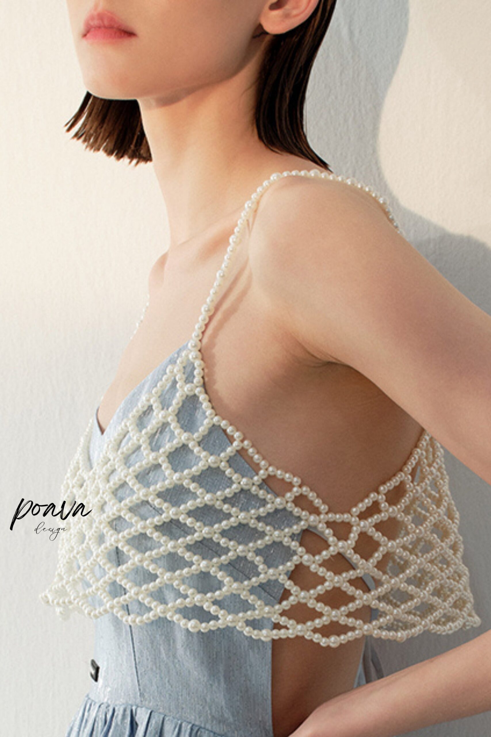 PEARL BEADED VEST FOR WEDDING GUEST