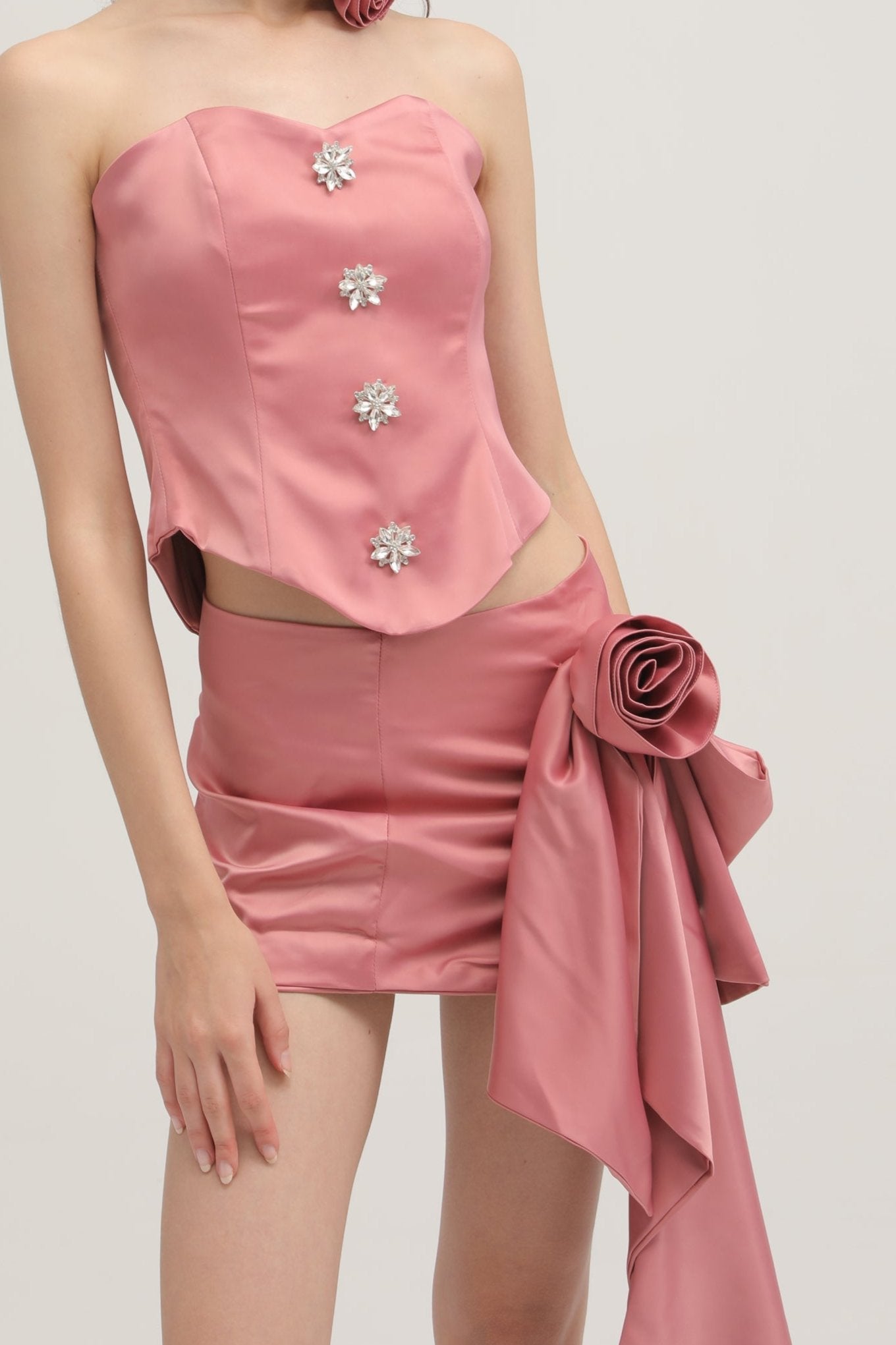 IRIS EMBELLISHED CROP TOP & SKIRT SET