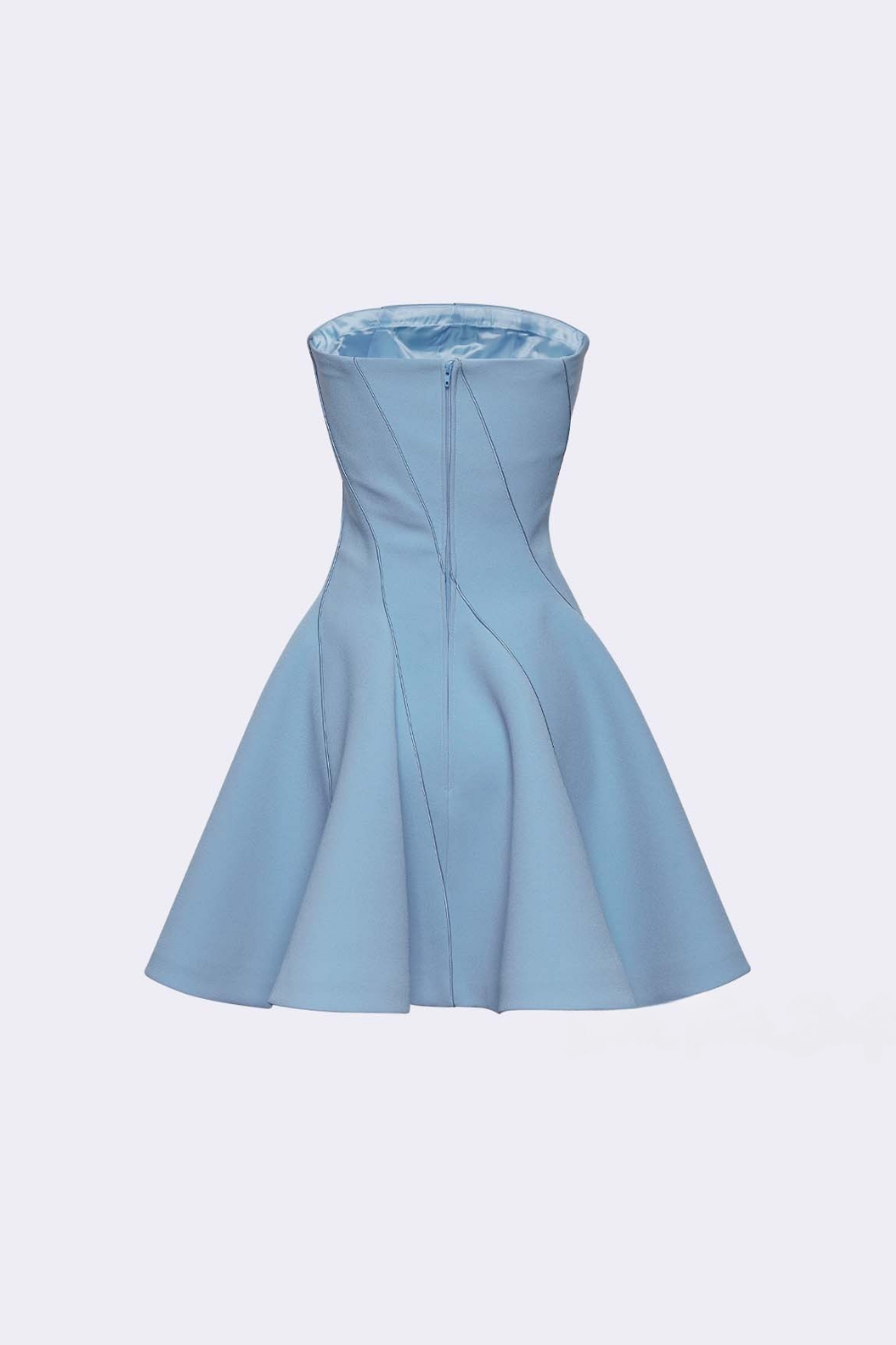 NATIVIDAD OFF-SHOULDER MINI DRESS BLUE
