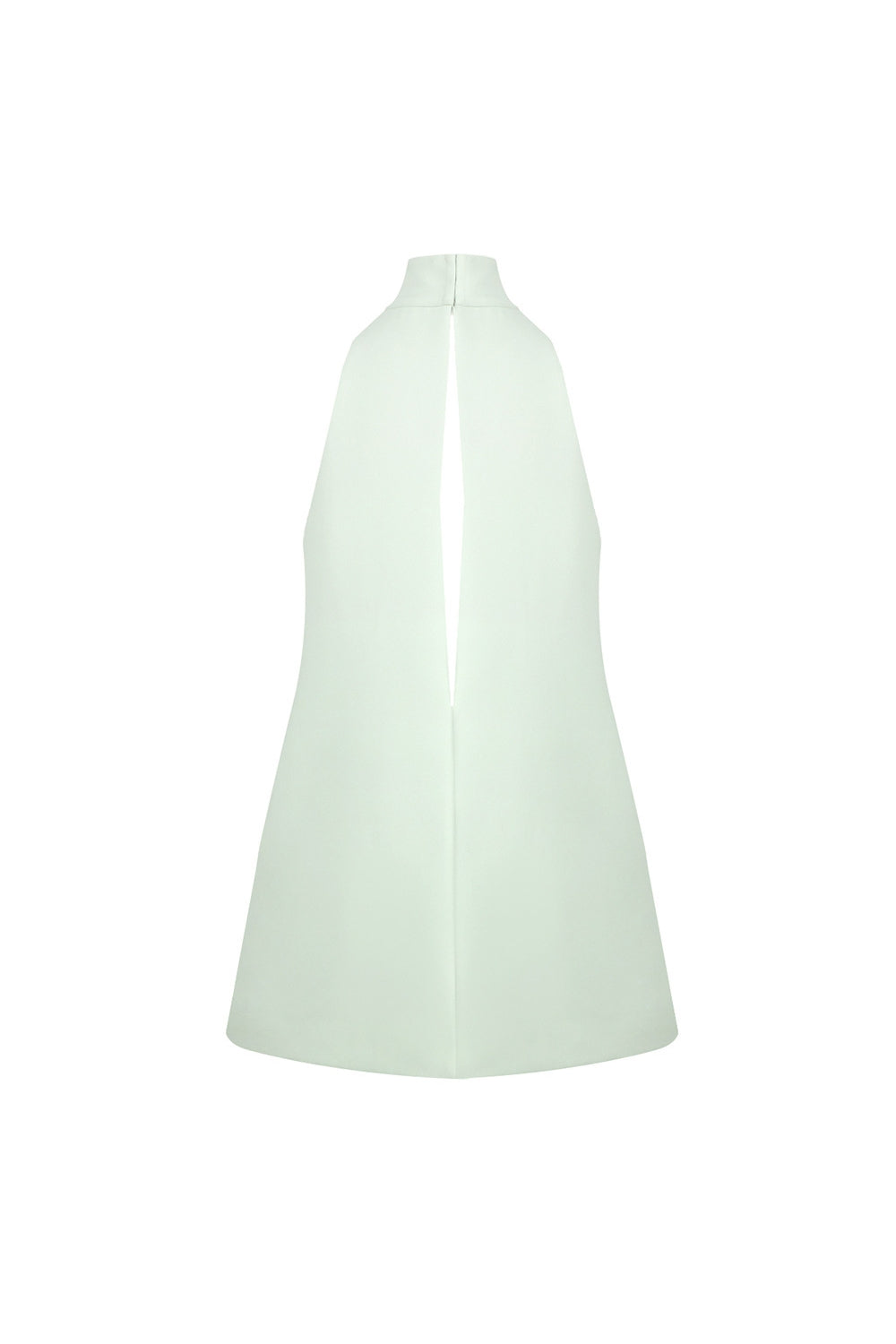 V-NECK BACKLESS HALTER DRESS - CELADON WEDDING GUEST