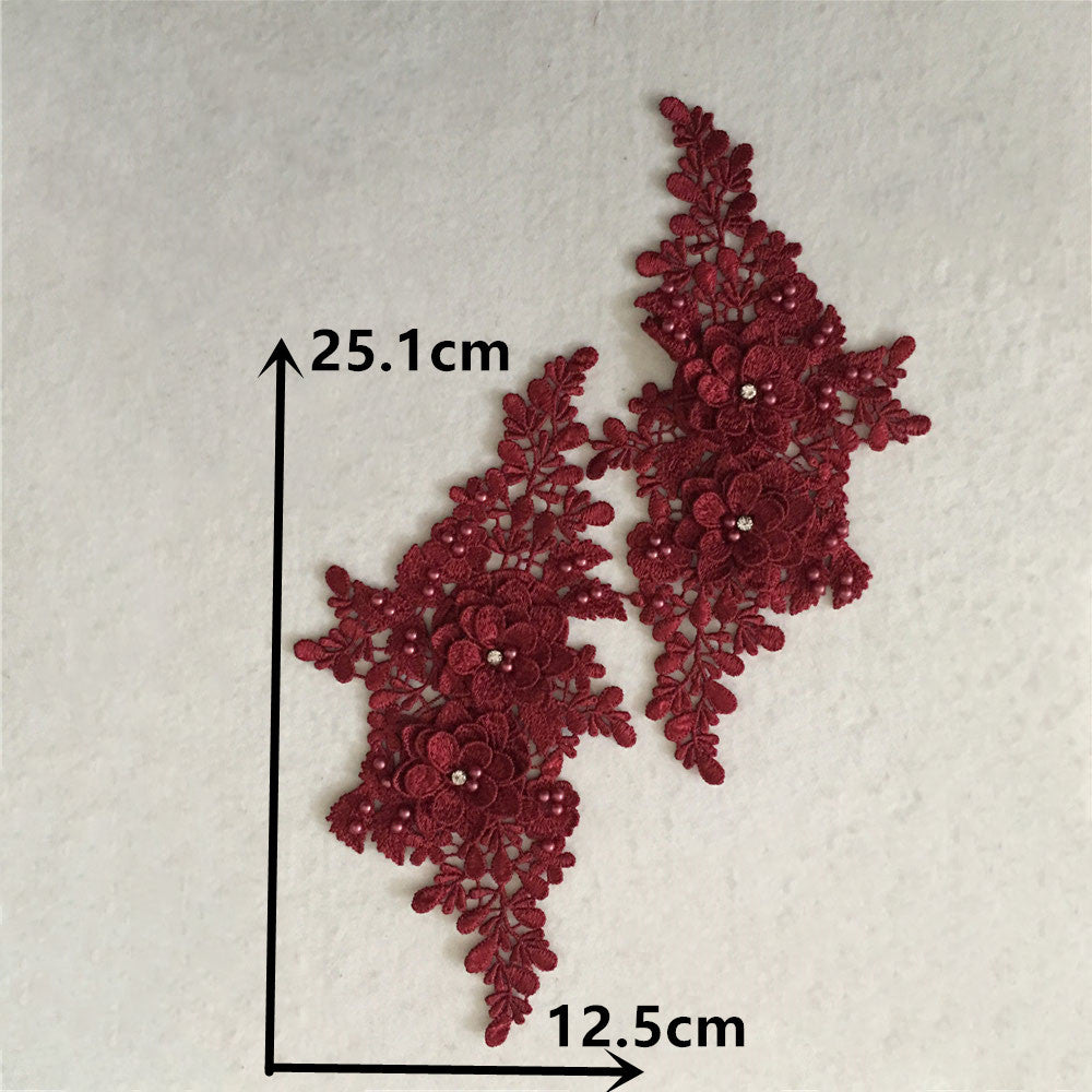 3D EMBROIDERED LACE COLLAR APPLIQUÉ DIY STICKER FOR CLOTHING