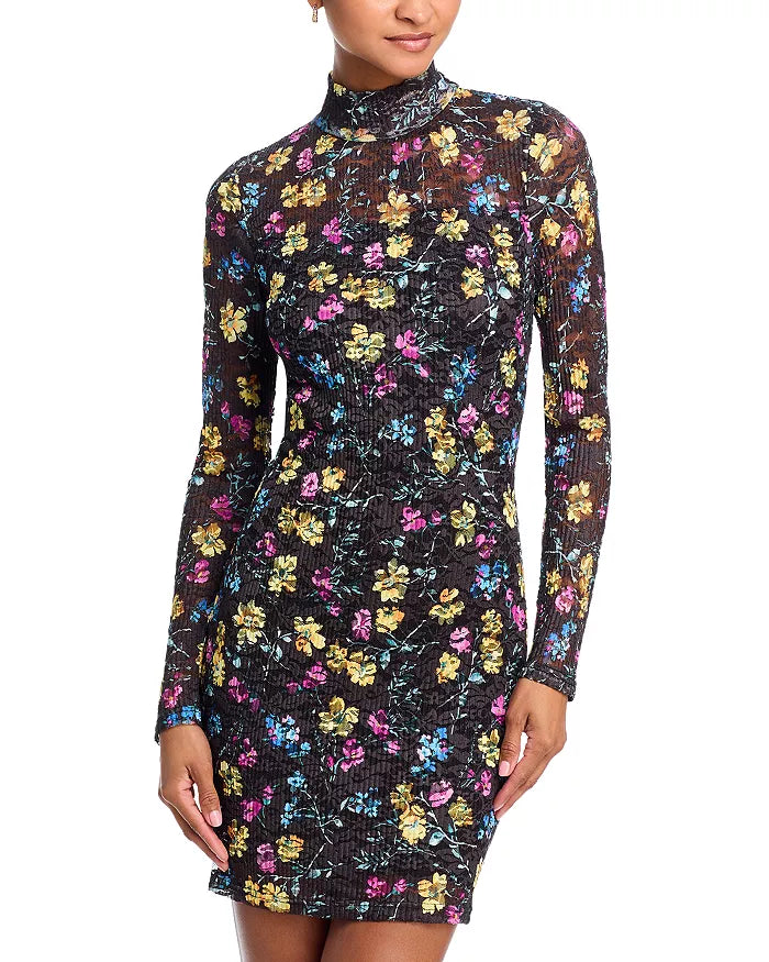 PUCKERED LACE MIDI DRESS FOR WEDDING GUEST