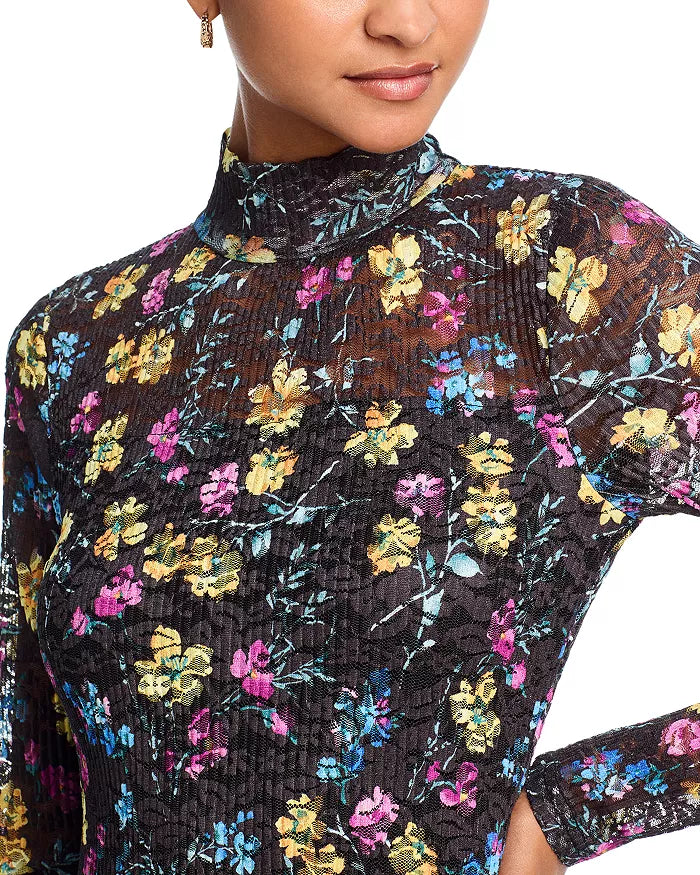 PUCKERED LACE MIDI DRESS FOR WEDDING GUEST