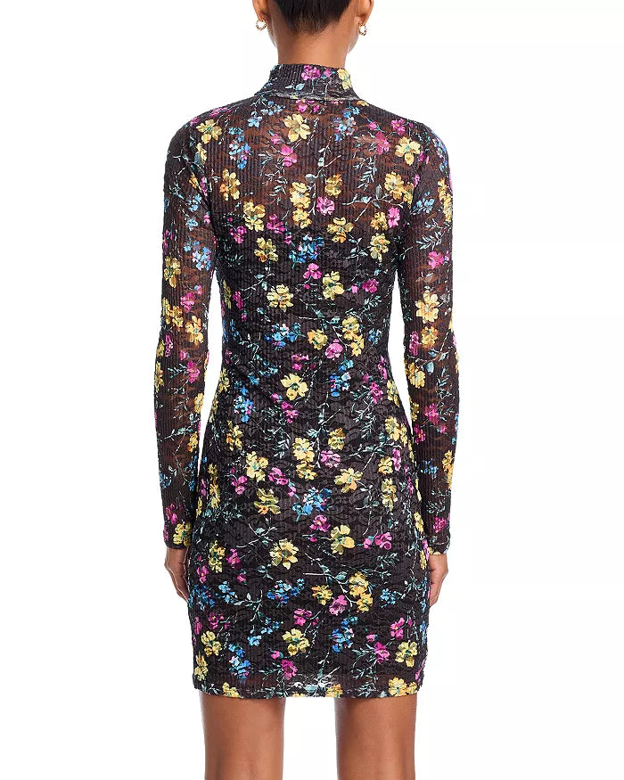 PUCKERED LACE MIDI DRESS FOR WEDDING GUEST