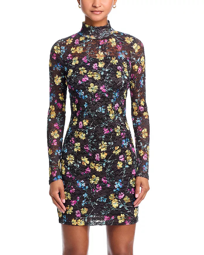 PUCKERED LACE MIDI DRESS FOR WEDDING GUEST