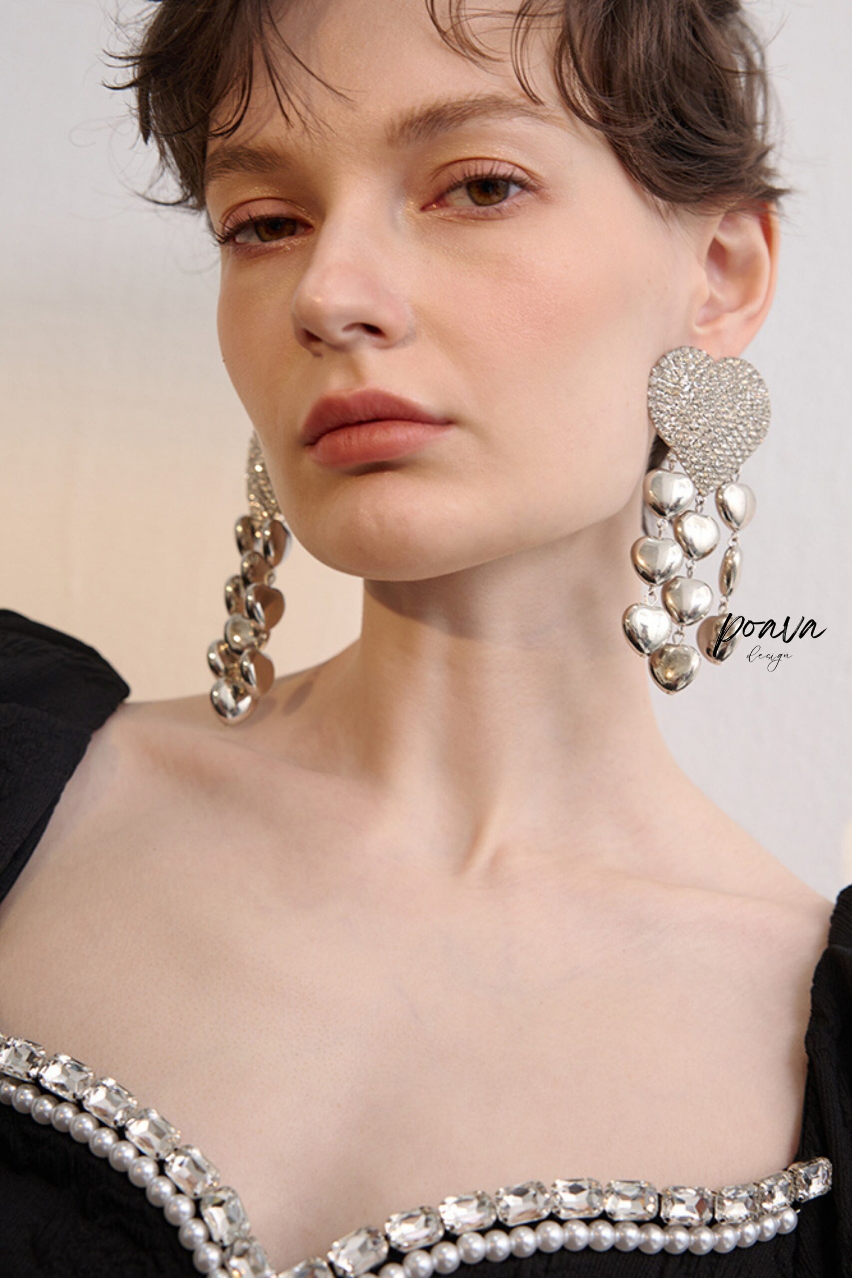 CRYSTAL DROP EARRINGS FOR EVENING PARTY GLAM