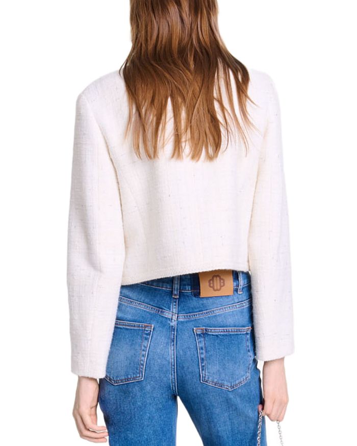 ECRU VOYCE BRAIDED TWEED CARDIGAN, CASUAL