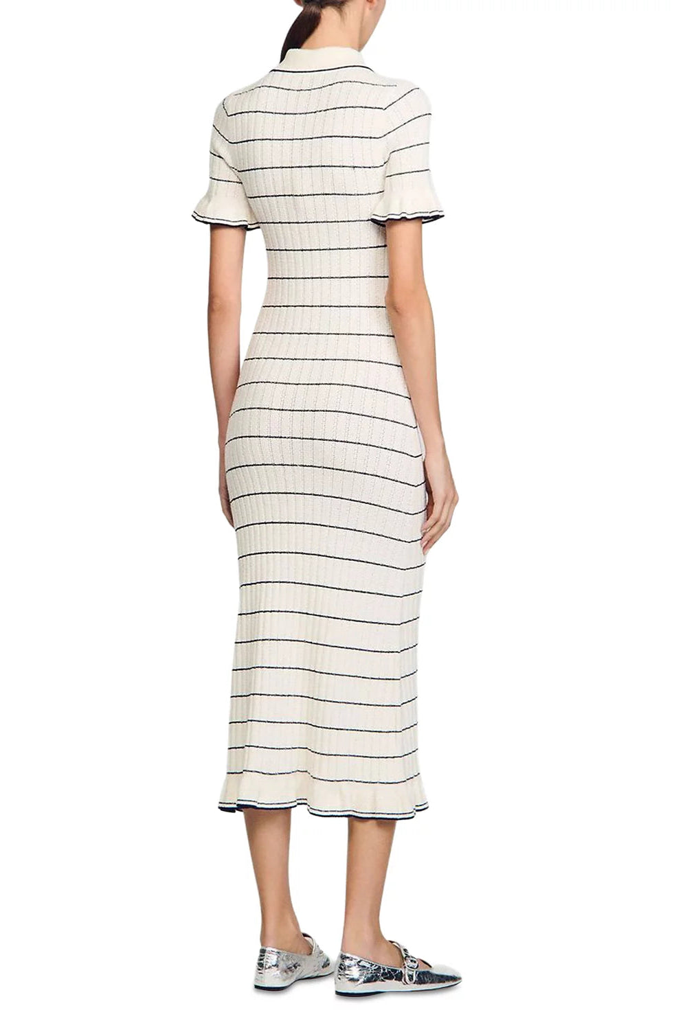 STRIPE KNIT MAXI DRESS, ECRU, CASUAL OCCASION