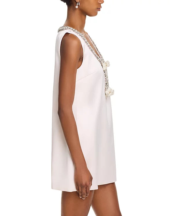SATIN BOW MINI DRESS FOR PARTY