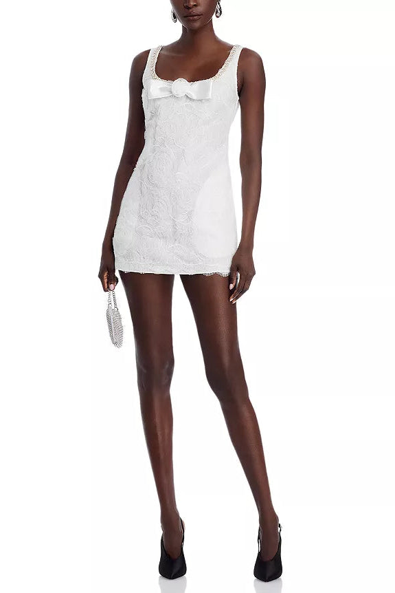 14754068_fpx WHITE BOW TULLE LACE MINI DRESS