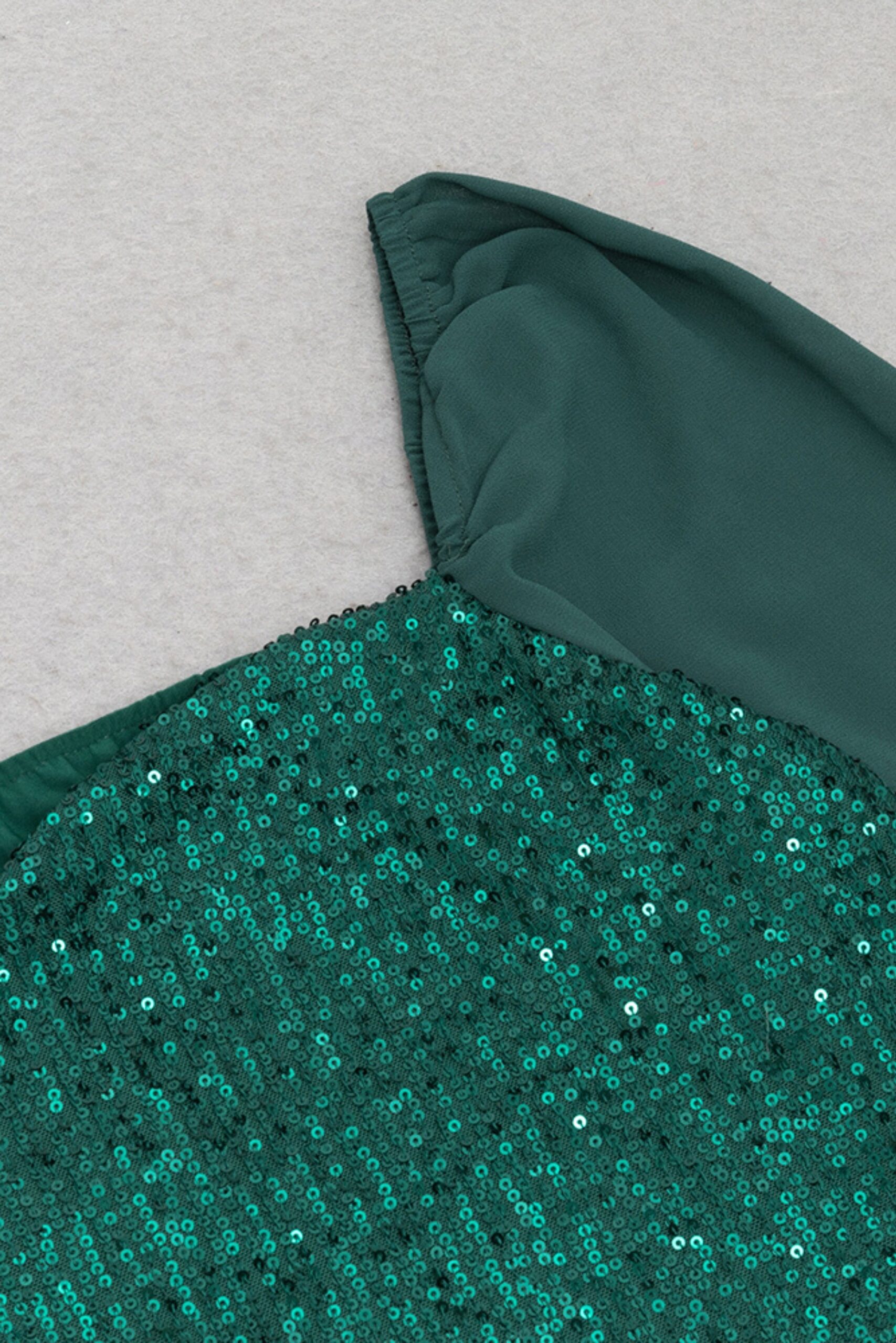 SEQUIN GREEN MIDI DRESS FOR HOLIDAY PARTIES