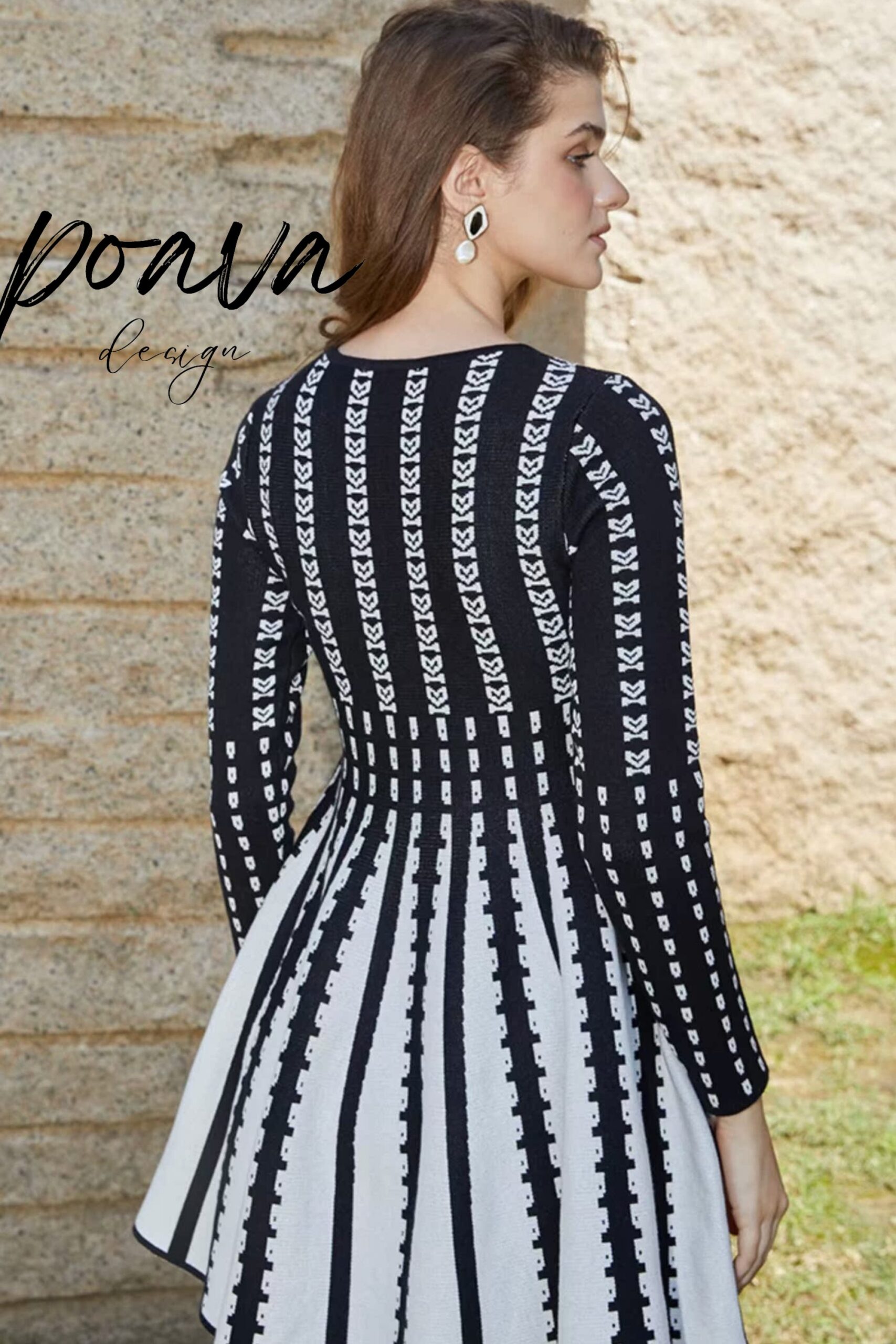 PRINTED LONG SLEEVE MINI DRESS FOR PARTY