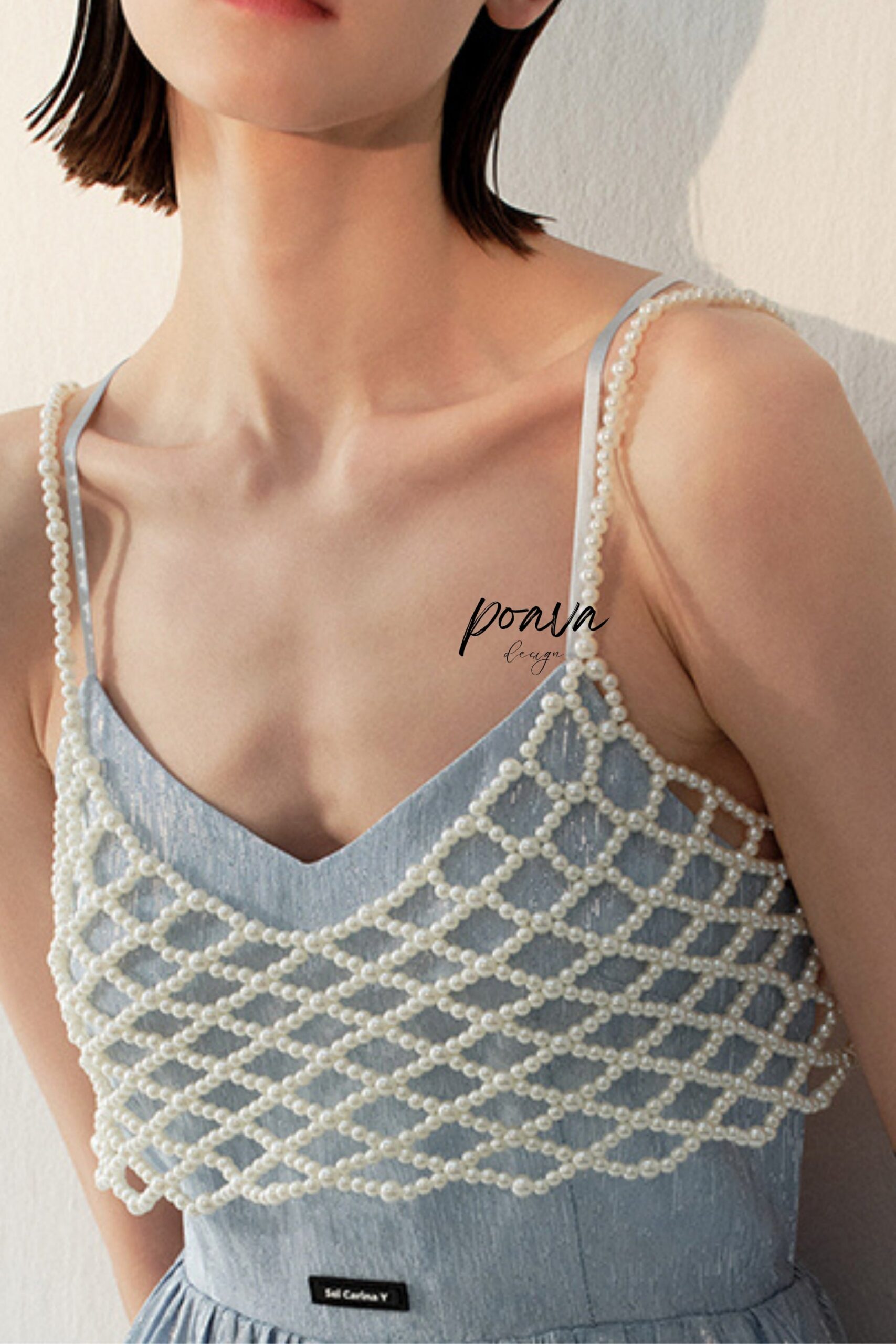 PEARL BEADED VEST FOR WEDDING GUEST