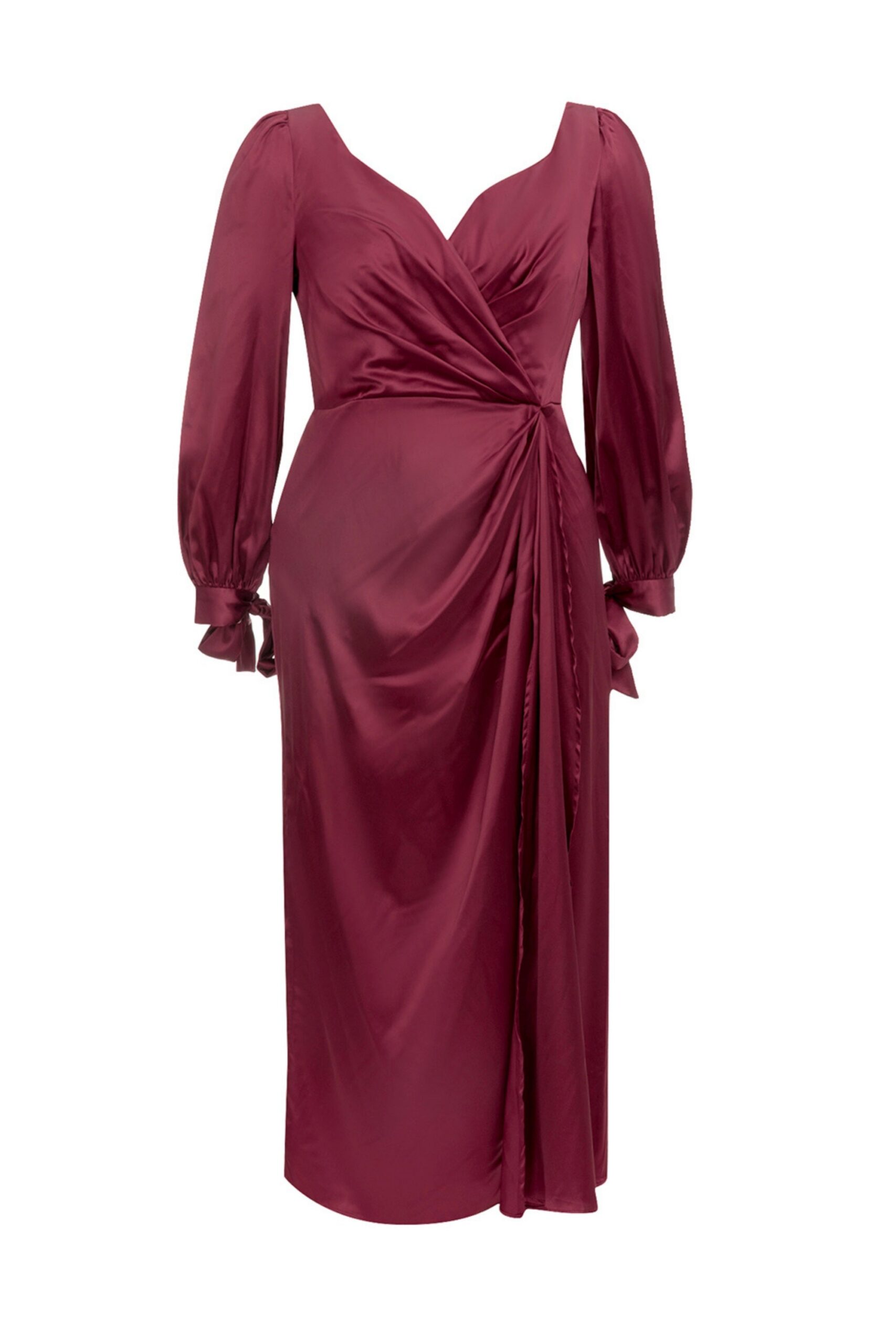 V-NECK HIGH SPLIT MAXI DRESS FOR PARTY NIGHT