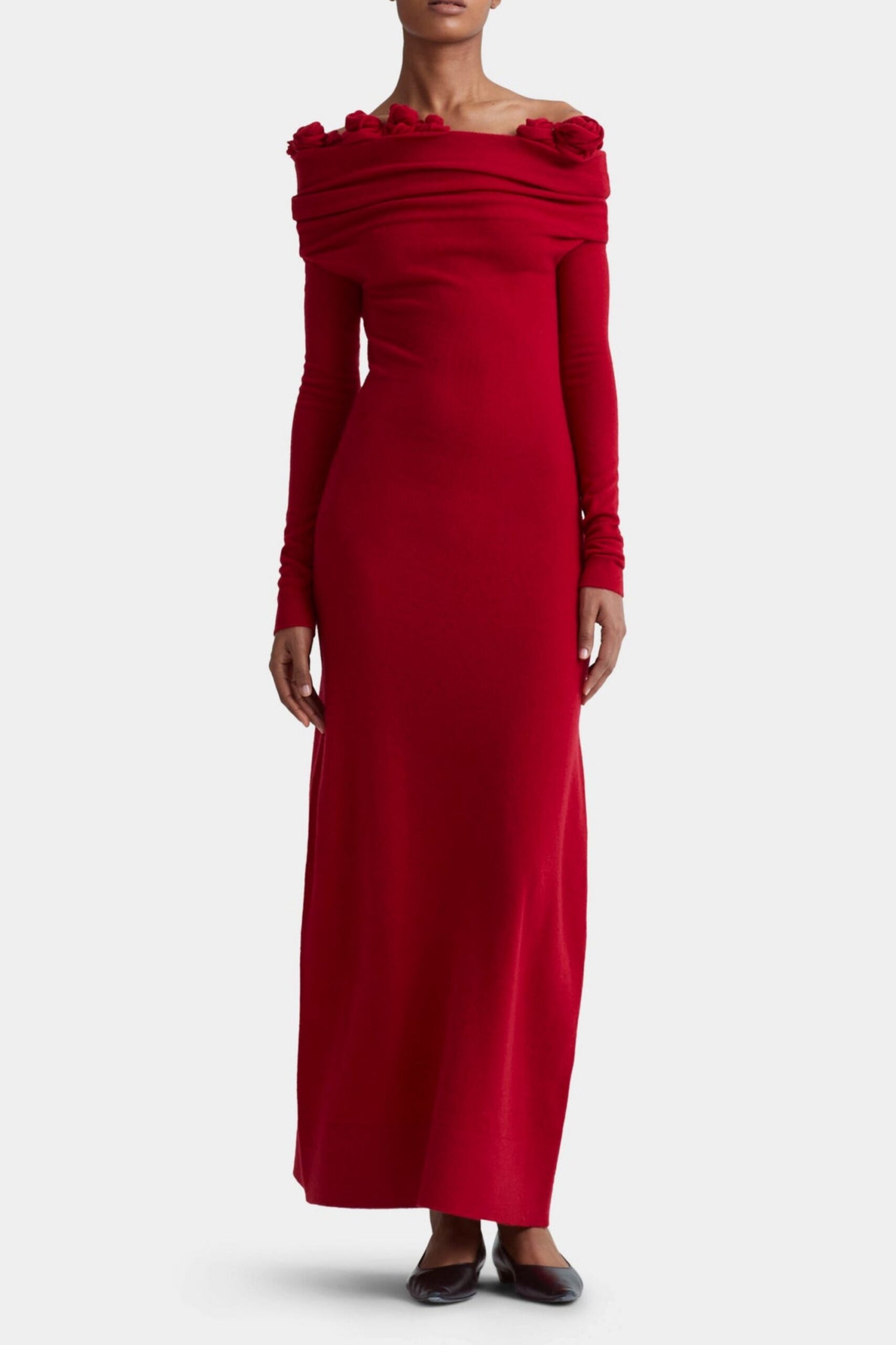 OFF-SHOULDER FLORAL MAXI DRESS FOR EVENTS