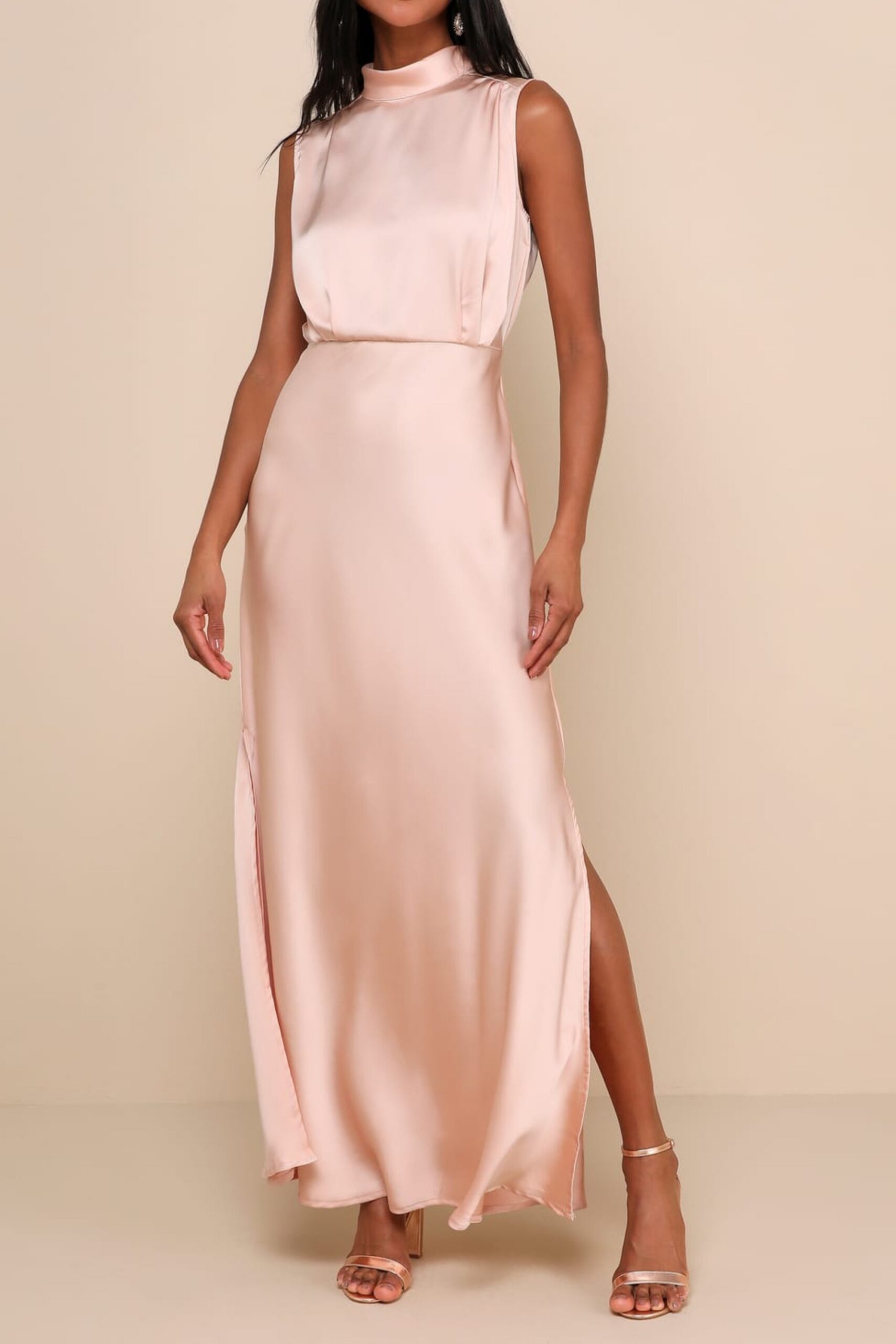 15_3baf41e0-544a-420a-a0ff-588650977416 BLUSH SATIN MOCK NECK SLEEVELESS MAXI DRESS