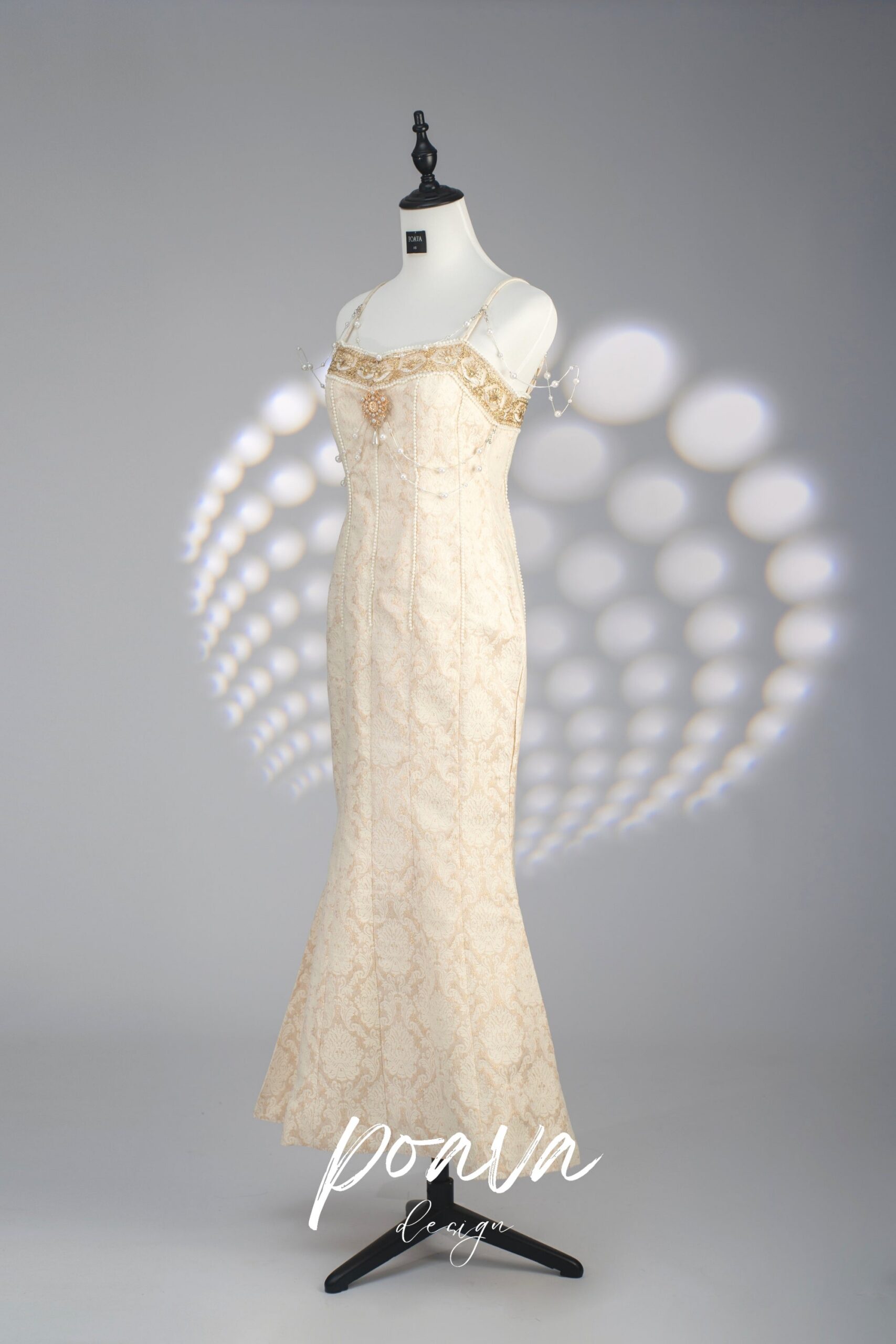 PEARL MERMAID MIDI DRESS, EVENING PARTY STYLE