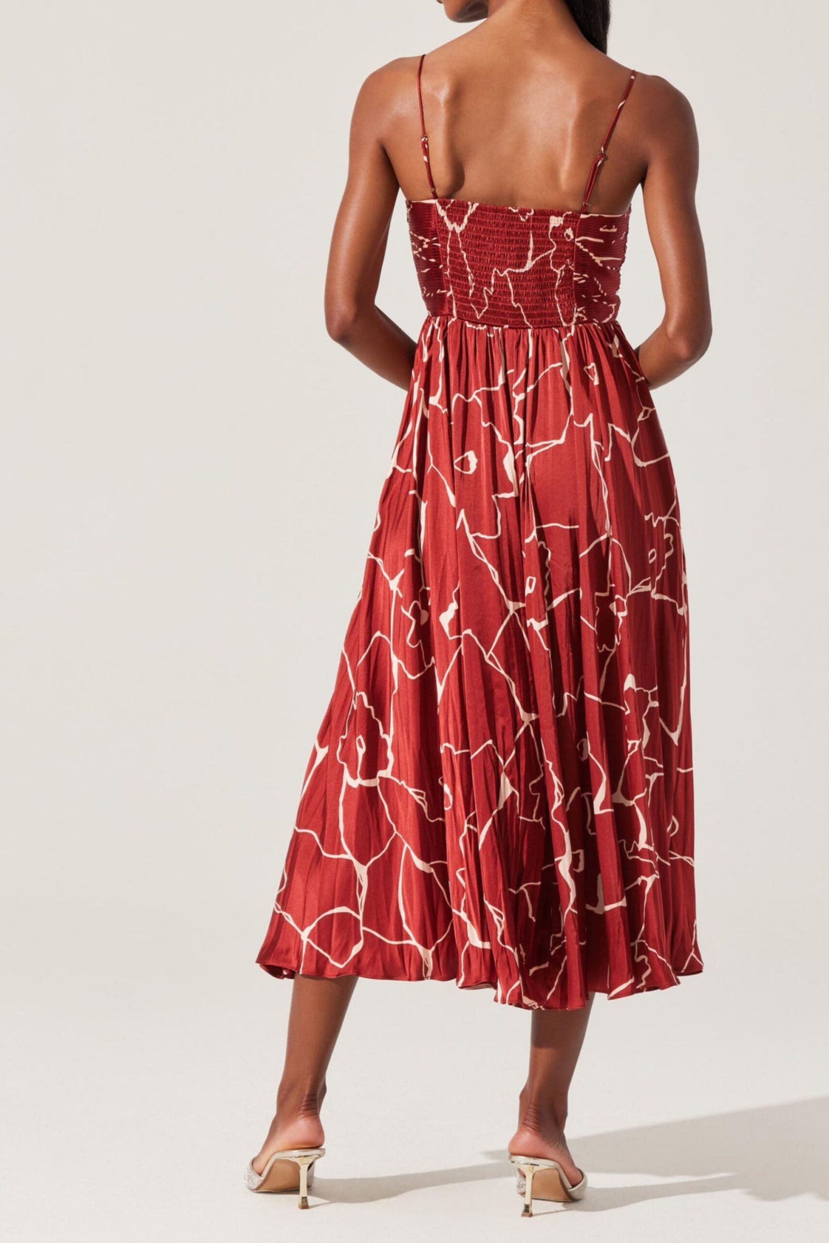 MAEVE PLEATED MIDI DRESS FOR WEDDING GUEST