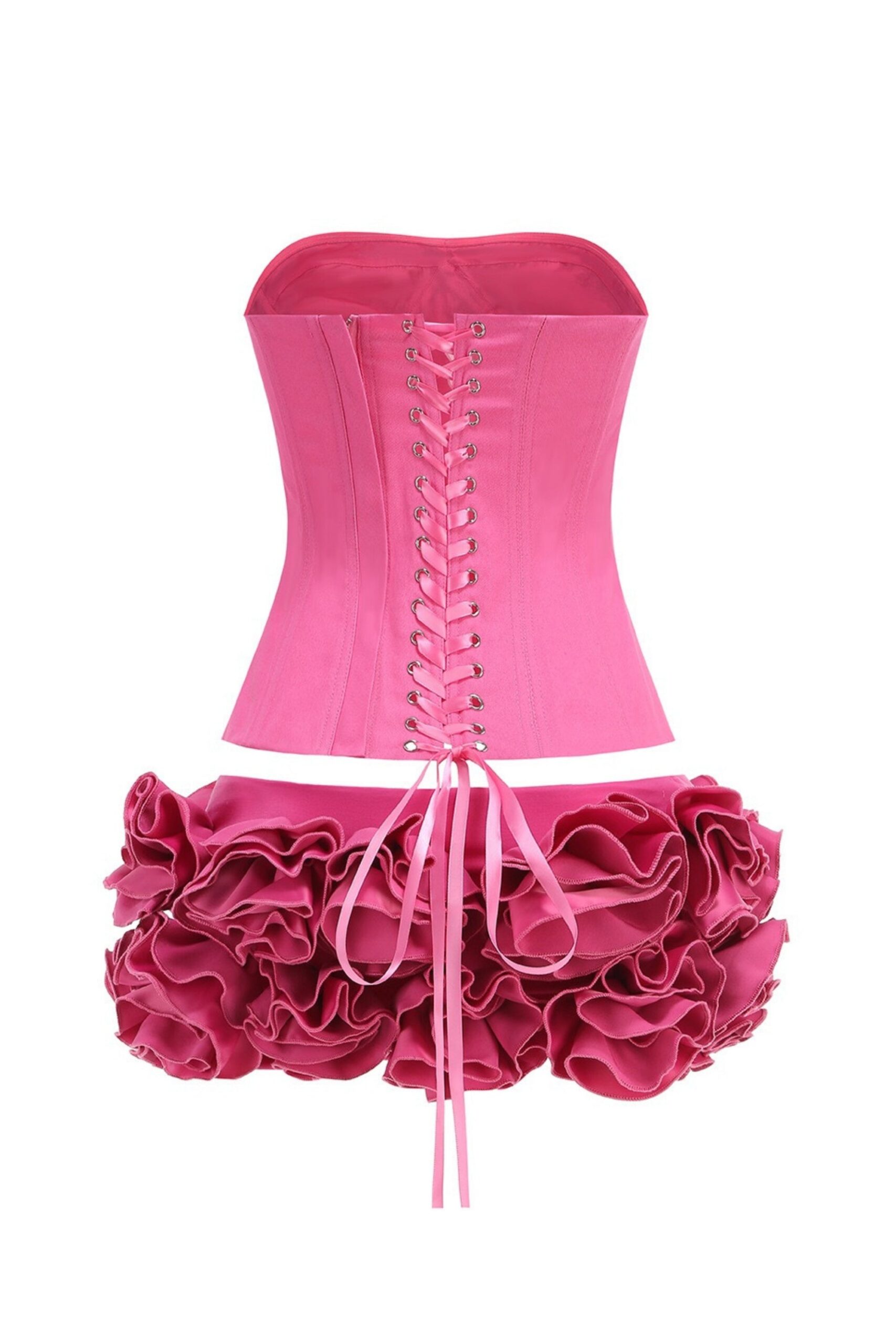 CLEGG PINK CORSET FLOWER TWO-PIECE SET