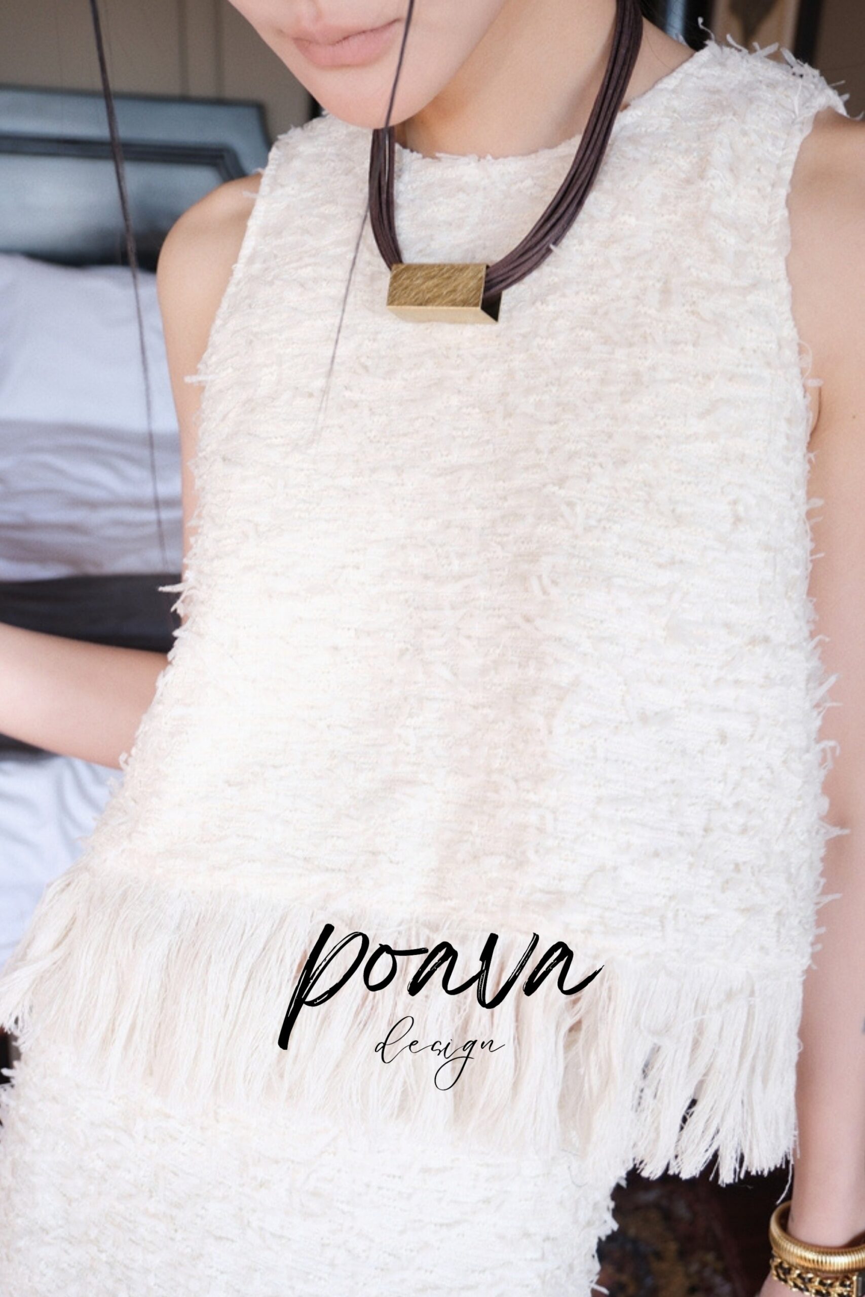 FRINGE MIDI DRESS SET, WHITE, BEACH PARTY