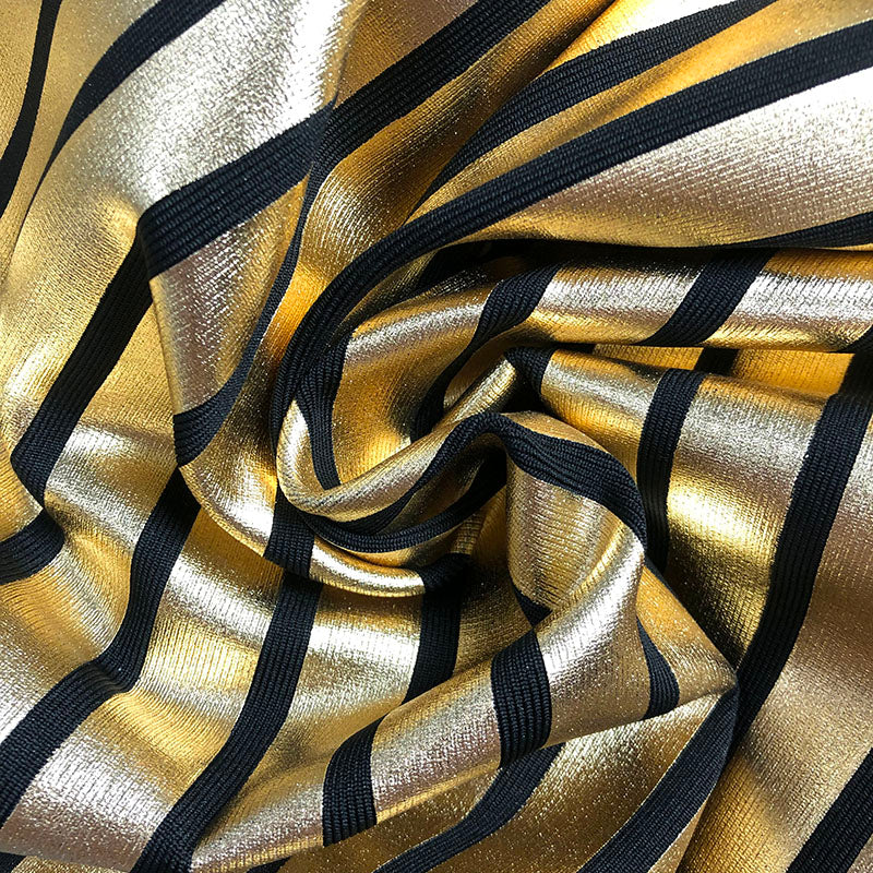 STRAPLESS METALLIC STRIPE MAXI DRESS, EVENING PARTY