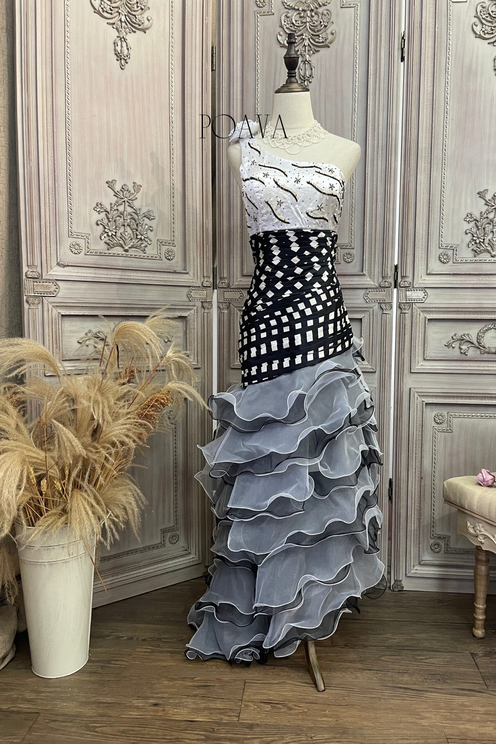 16 EMBELLISHED RUFFLE CHIFFON MAXI DRESS FOR EVENTS