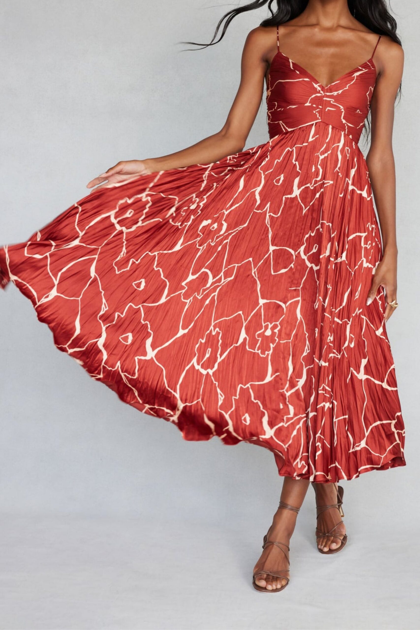 MAEVE PLEATED MIDI DRESS FOR WEDDING GUEST